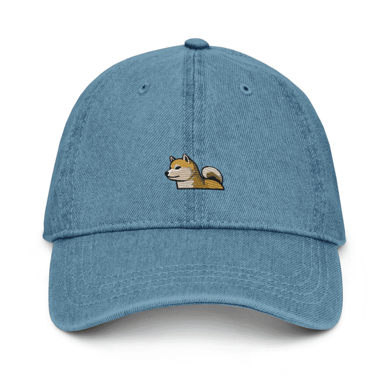 Prince & Co - Casquette en denim brodée Shiba Inu