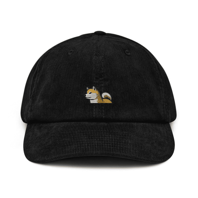 Prince & Co - Casquette en velours côtelé brodée Shiba Inu