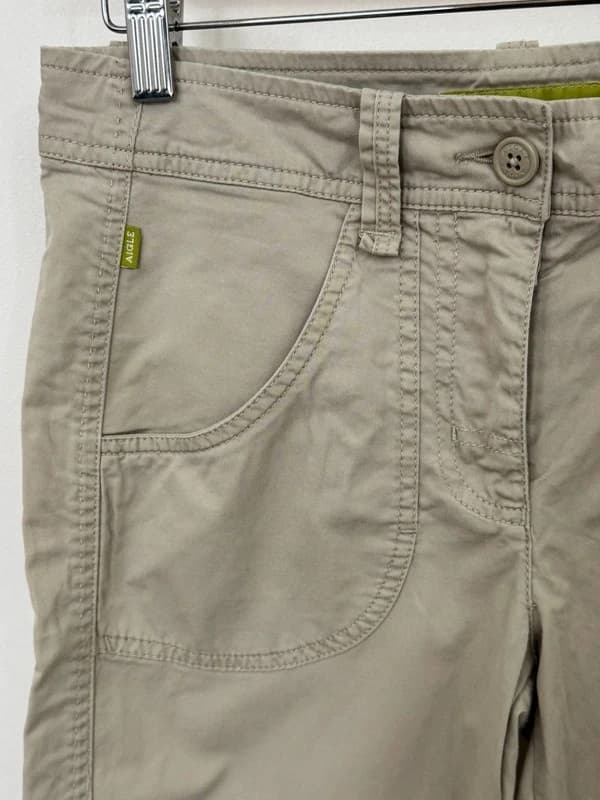 Pantalon outdoor léger Aigle beige sable randonné taille 38 - Photo 4/10