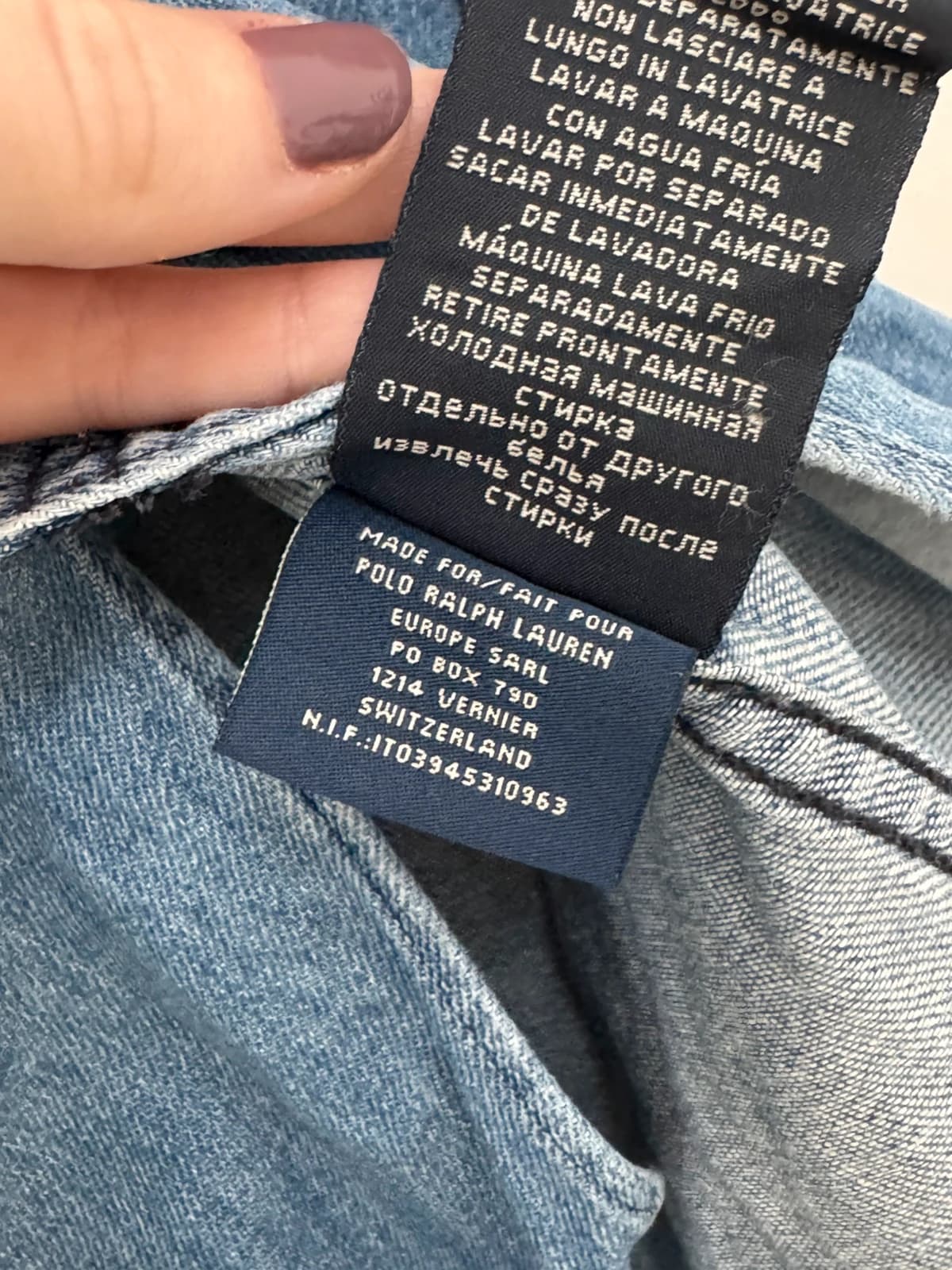 Mėlyni Ralph Lauren Polo Jeans Company vakarietiško stiliaus džinsiniai marškiniai, Slim Fit, dydis L - FP260166 – nuotrauka 7/9