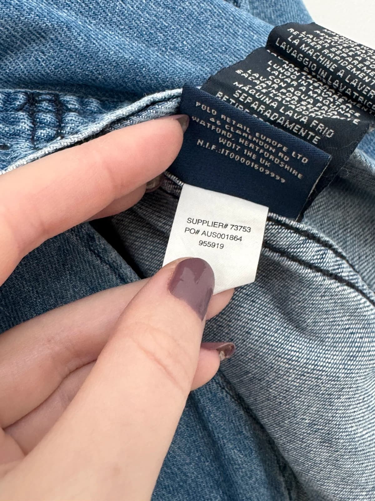 Mėlyni Ralph Lauren Polo Jeans Company vakarietiško stiliaus džinsiniai marškiniai, Slim Fit, dydis L - FP260166 – nuotrauka 8/9