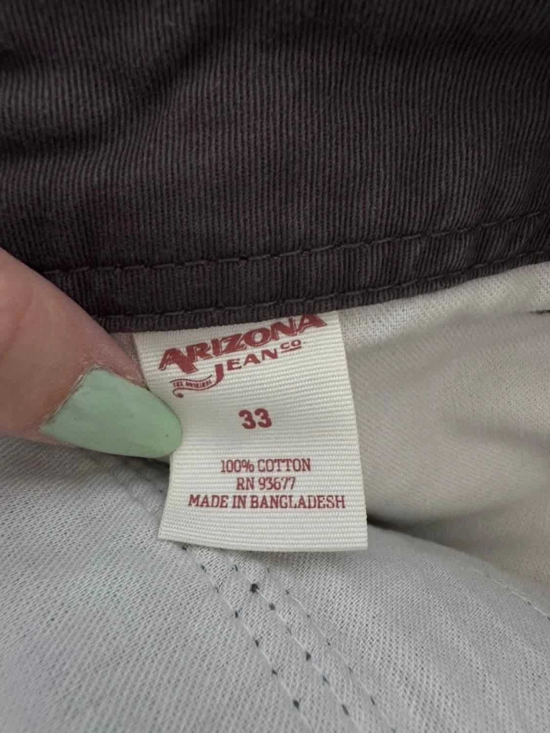 Arizona Jean Co 차콜 그레이 카고 쇼츠 사이즈 W33 - 사진 4/6