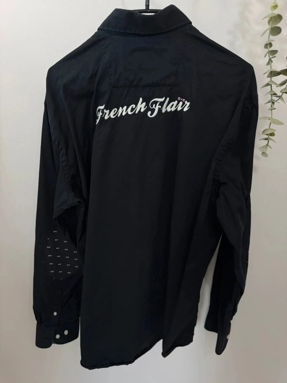 Chemise Eden Park French Flair noire patchs coudes noeuds et logo brodé taille XL - Photo 8/11