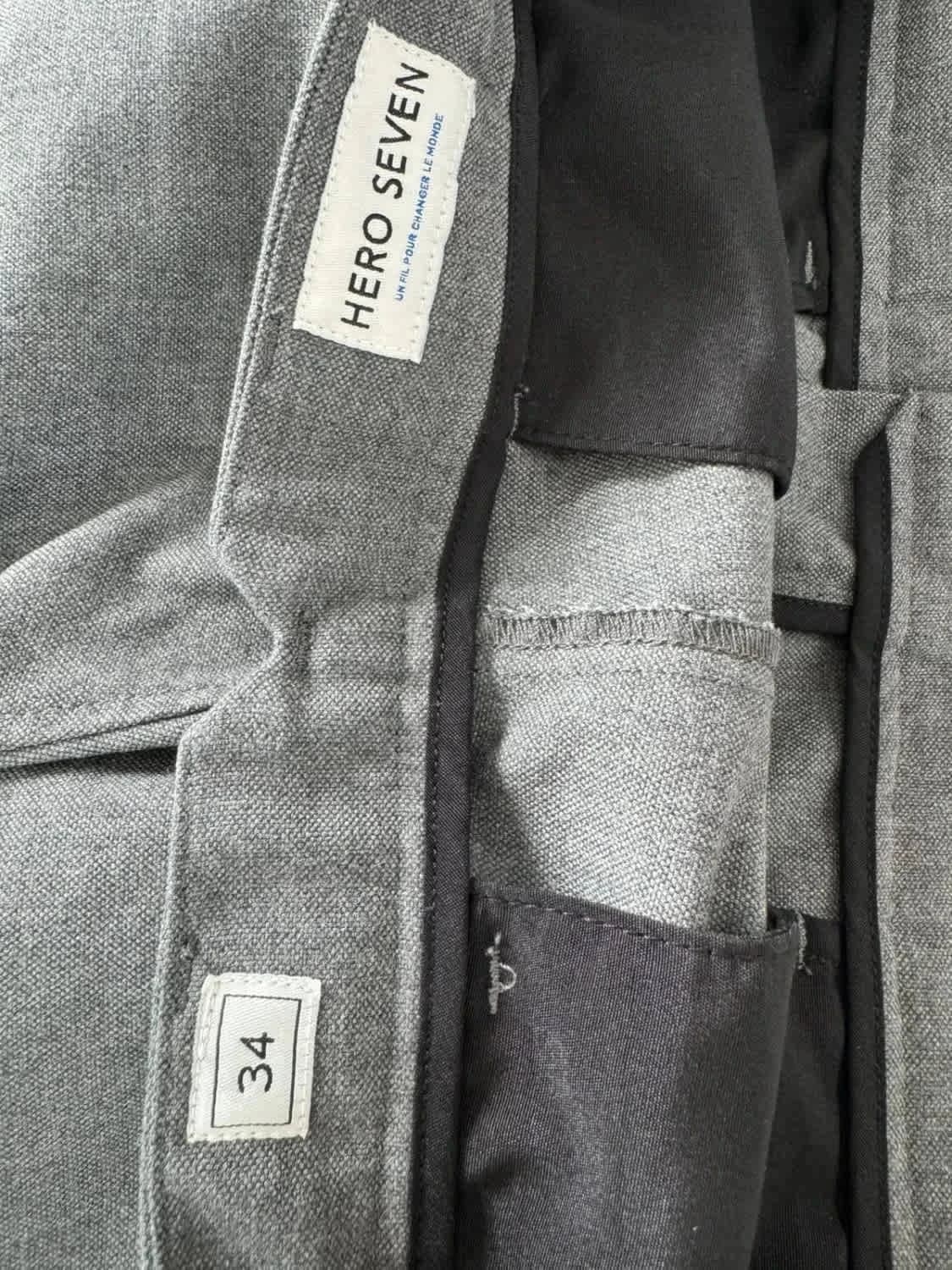 Grey chino trousers Hero Seven size 44 - Photo 3/9