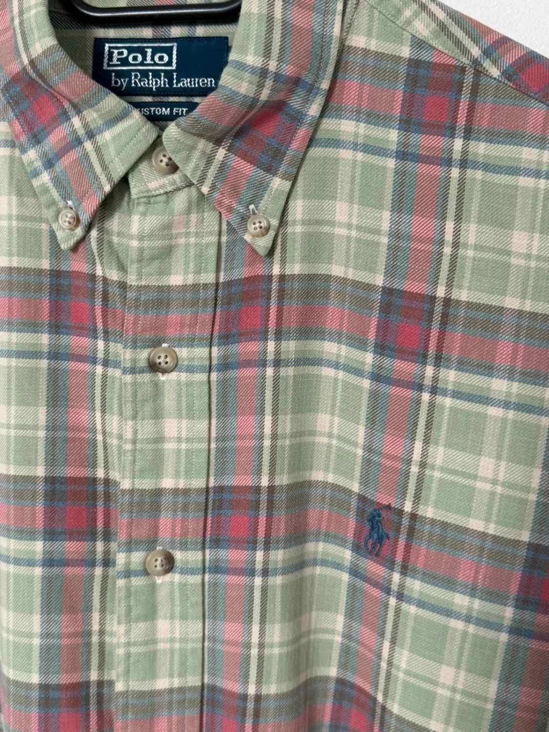 Kostkovaná košile Polo Ralph Lauren z bavlny, zelená, Custom Fit, velikost L - FP260136 – fotka 3/9