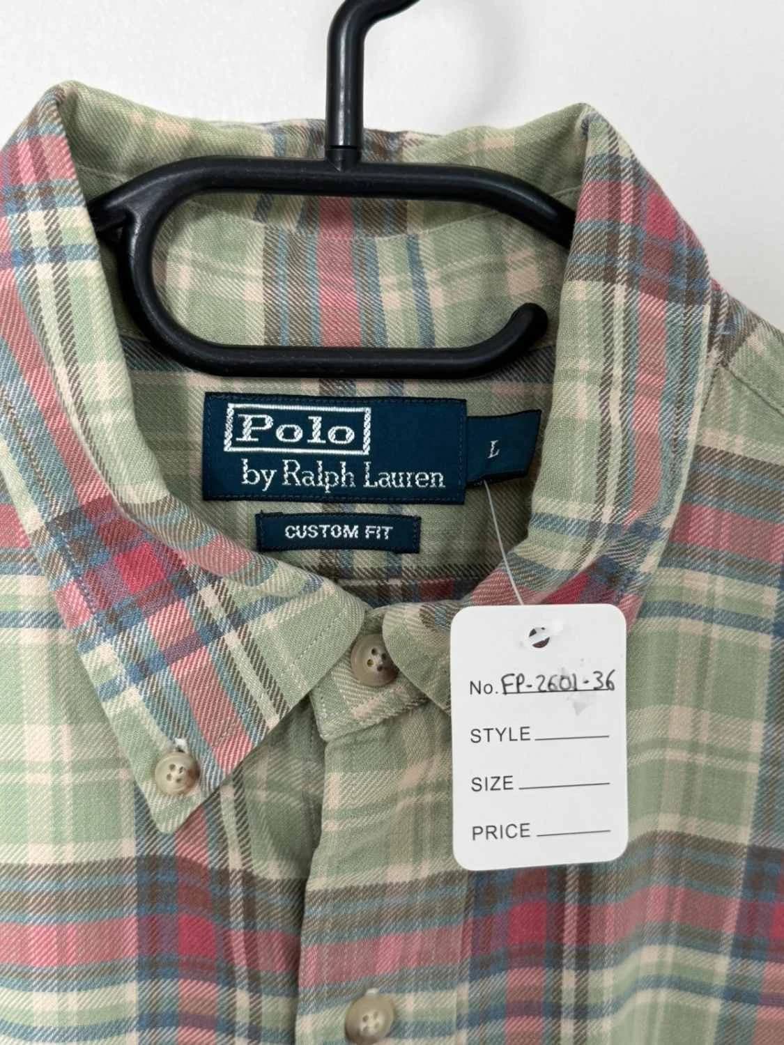 Kostkovaná košile Polo Ralph Lauren z bavlny, zelená, Custom Fit, velikost L - FP260136 – fotka 4/9