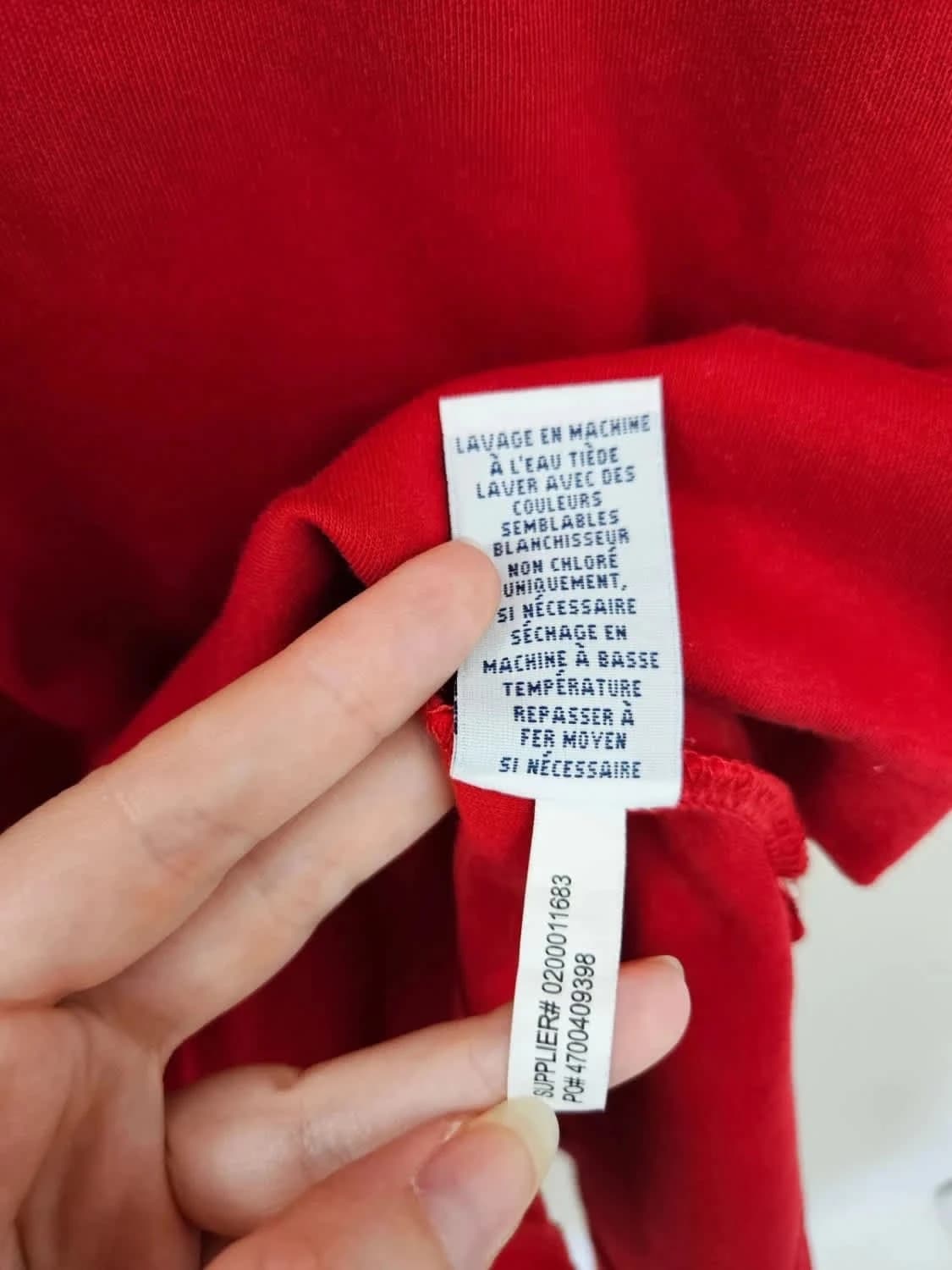 Ralph Lauren 레드 티셔츠/폴로, 블루 로고 자수, 면 100%, 사이즈 S - 사진 6/7
