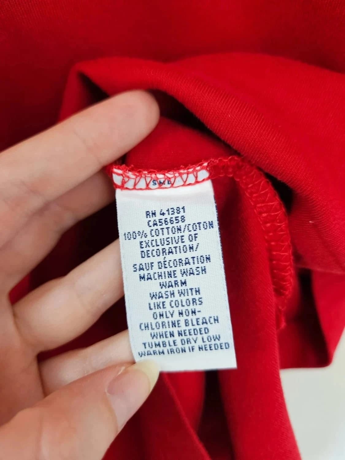 Ralph Lauren 레드 티셔츠/폴로, 블루 로고 자수, 면 100%, 사이즈 S - 사진 5/7
