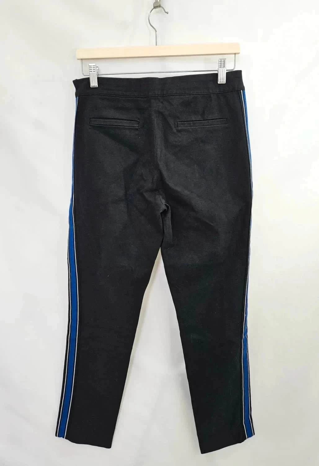 Pantalon droit noir Zapa bandes bleues taille 38 - Photo 2/6