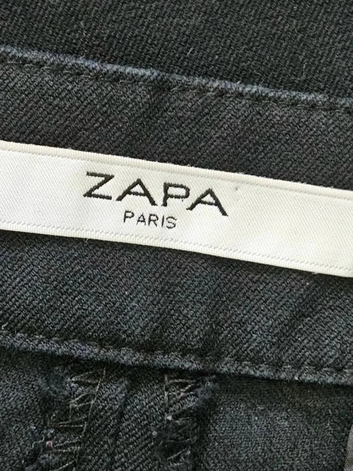 Pantalon droit noir Zapa bandes bleues taille 38 - Photo 5/6