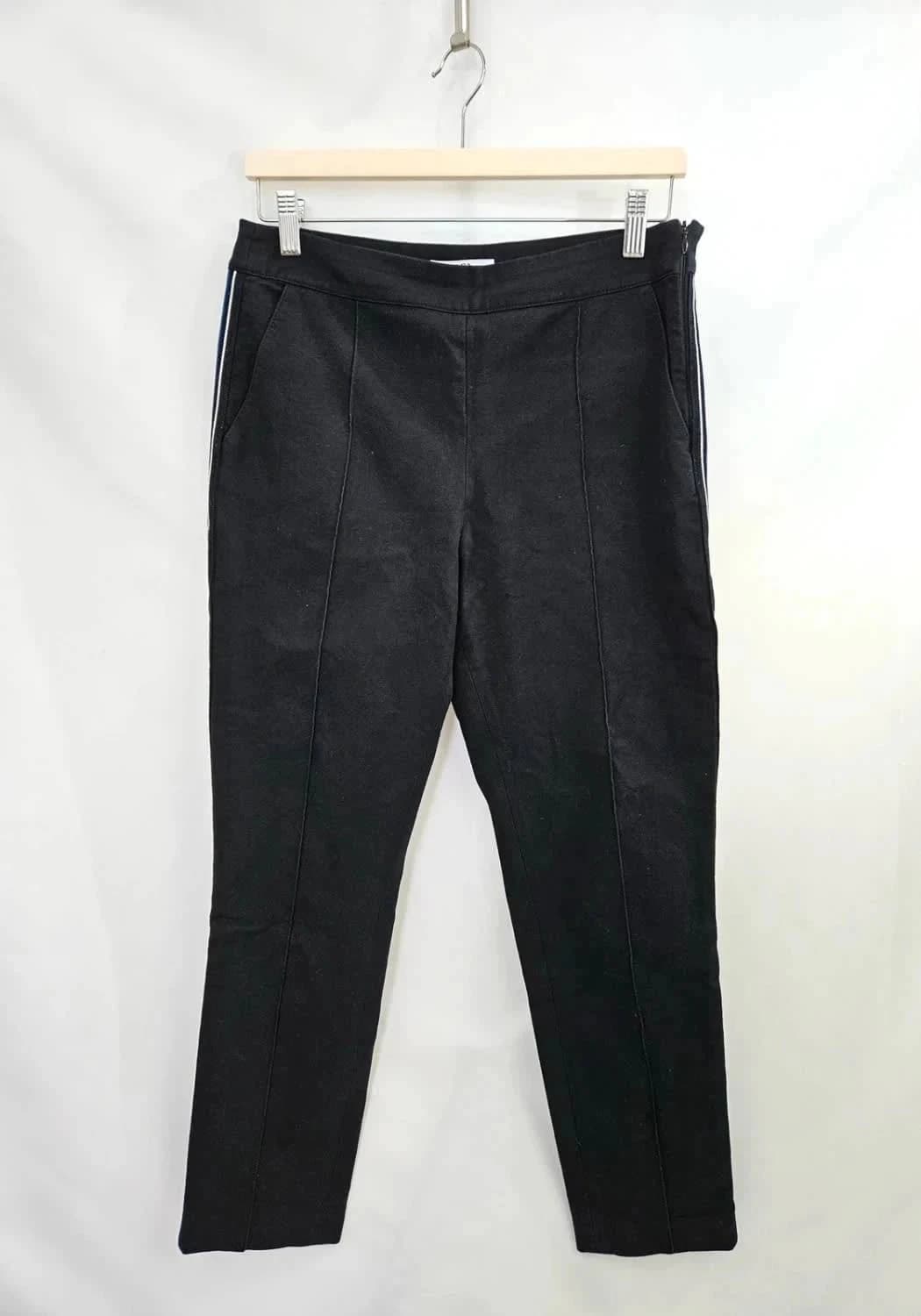 Pantalon droit noir Zapa bandes bleues taille 38 - Photo 3/6