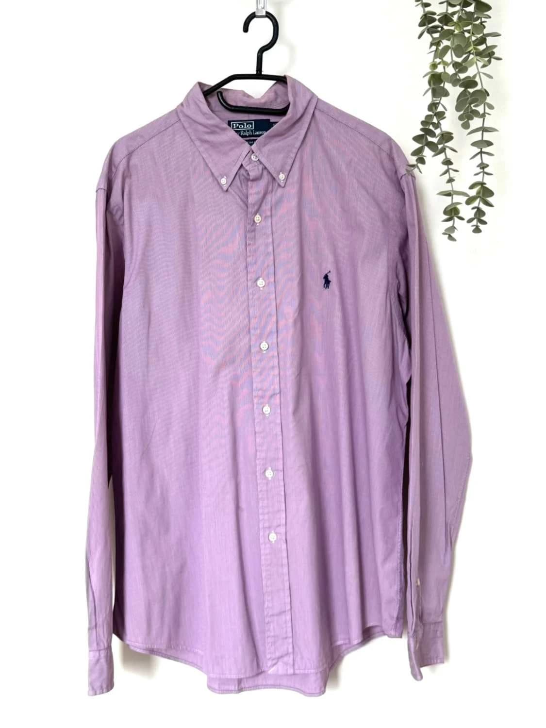 Pruhovaná košile Ralph Lauren fialová Custom Fit, velikost XL 43 - FP260133 – fotka 2/10