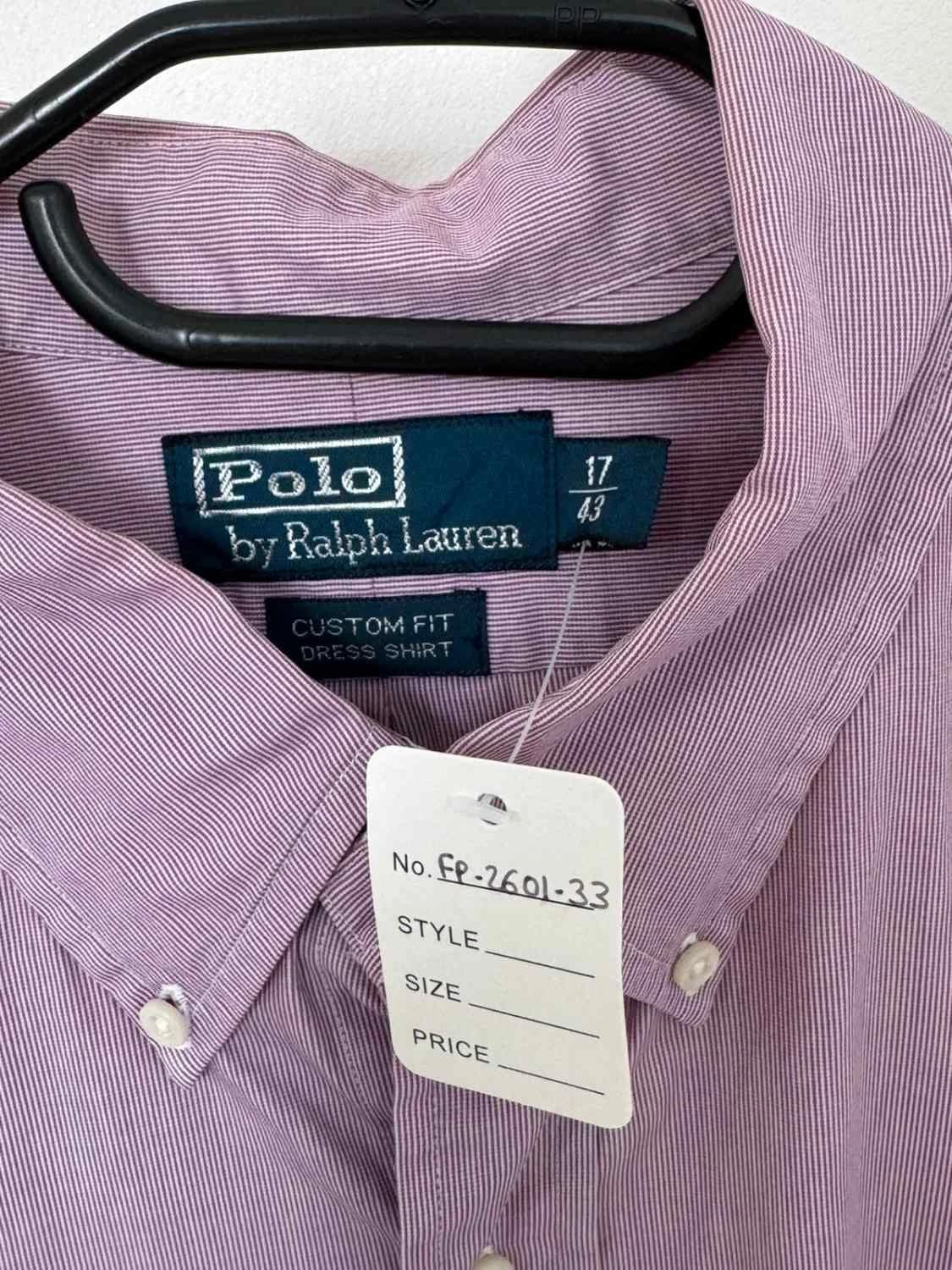 Pruhovaná košile Ralph Lauren fialová Custom Fit, velikost XL 43 - FP260133 – fotka 4/10