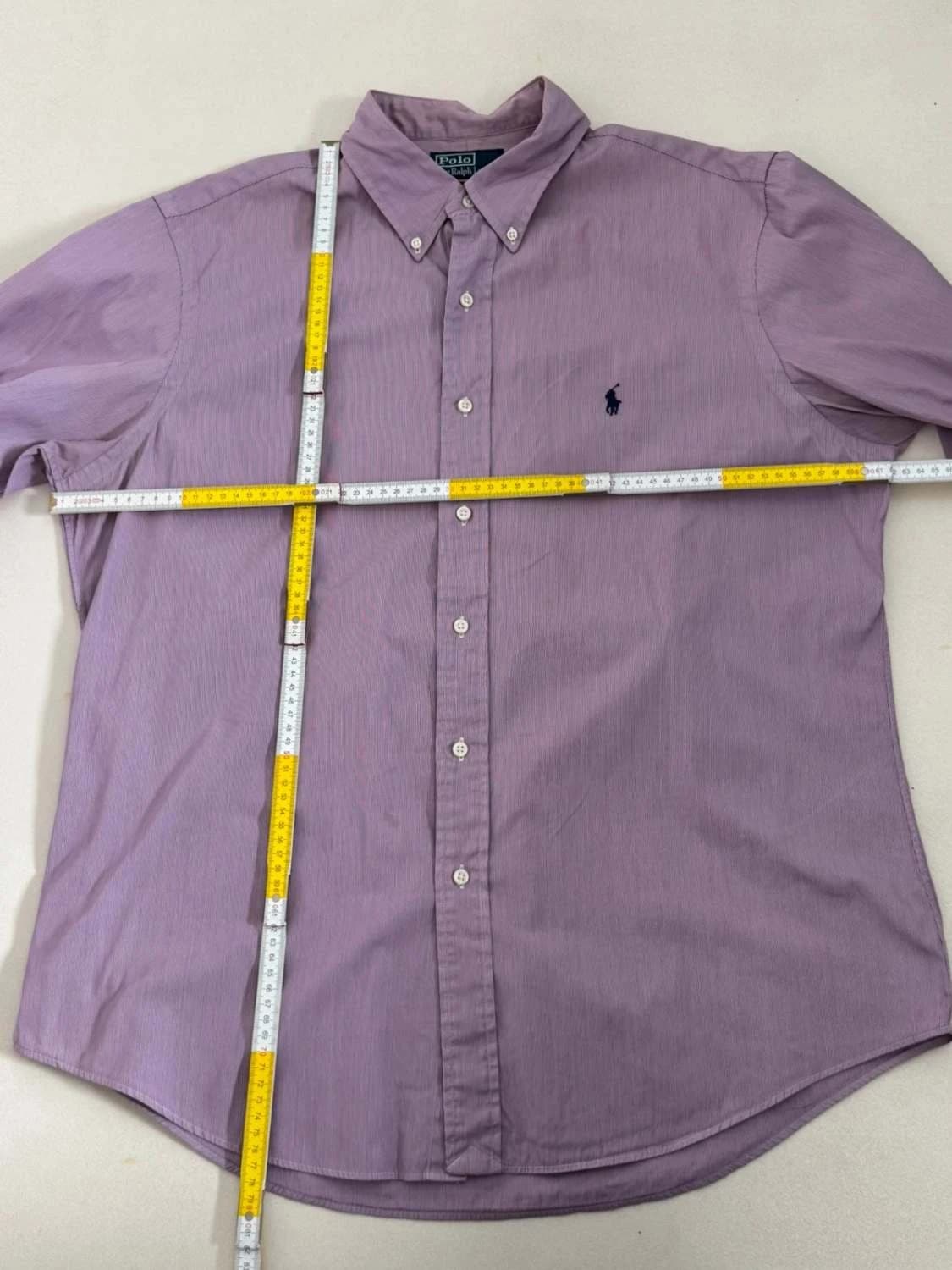 Pruhovaná košile Ralph Lauren fialová Custom Fit, velikost XL 43 - FP260133 – fotka 10/10