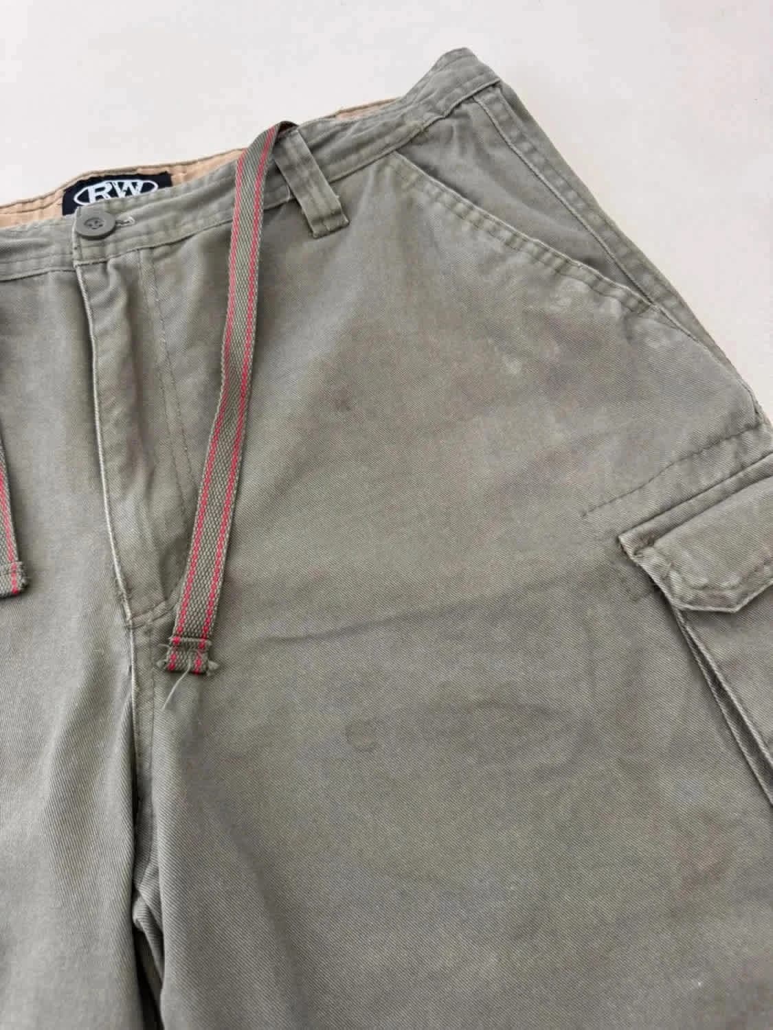Khaki spalvos cargo šortai RW Rugged Wear, dydis W34 – nuotrauka 4/7