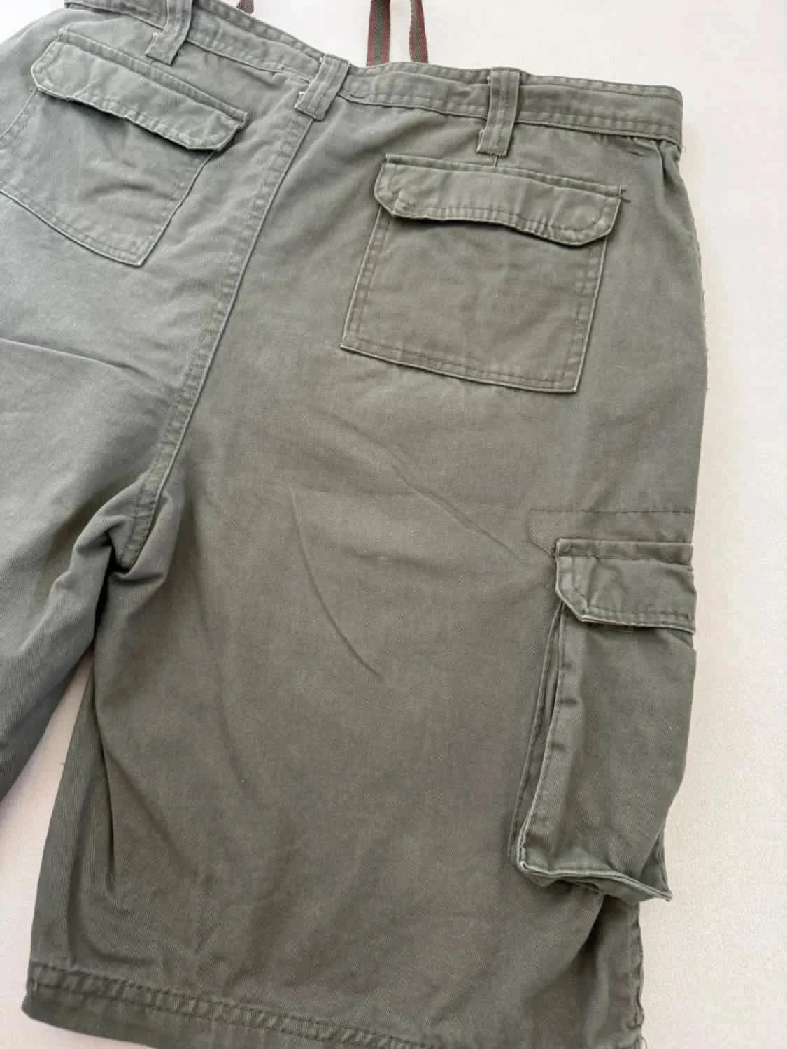 Khaki spalvos cargo šortai RW Rugged Wear, dydis W34 – nuotrauka 5/7