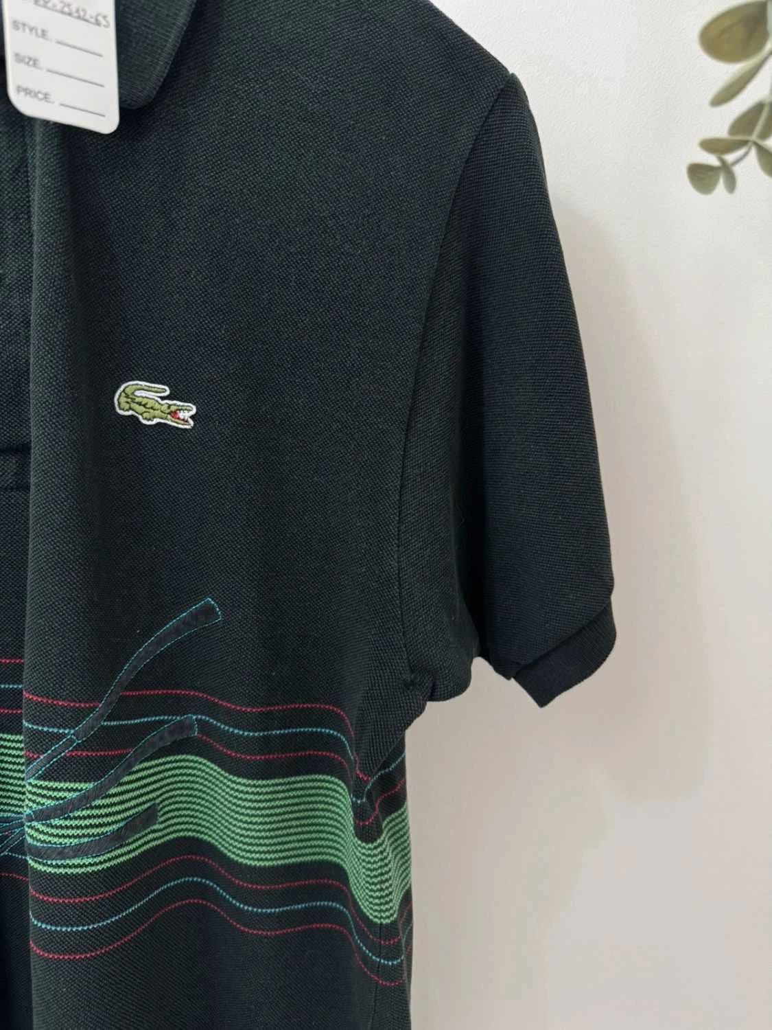 Lacoste Poloshirt aus Baumwolle, schwarz, Golf-Muster, Größe 5/S made in France - FP251265 - Foto 7/8