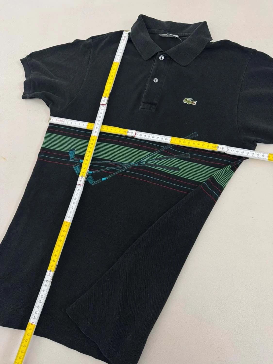 Lacoste Poloshirt aus Baumwolle, schwarz, Golf-Muster, Größe 5/S made in France - FP251265 - Foto 8/8