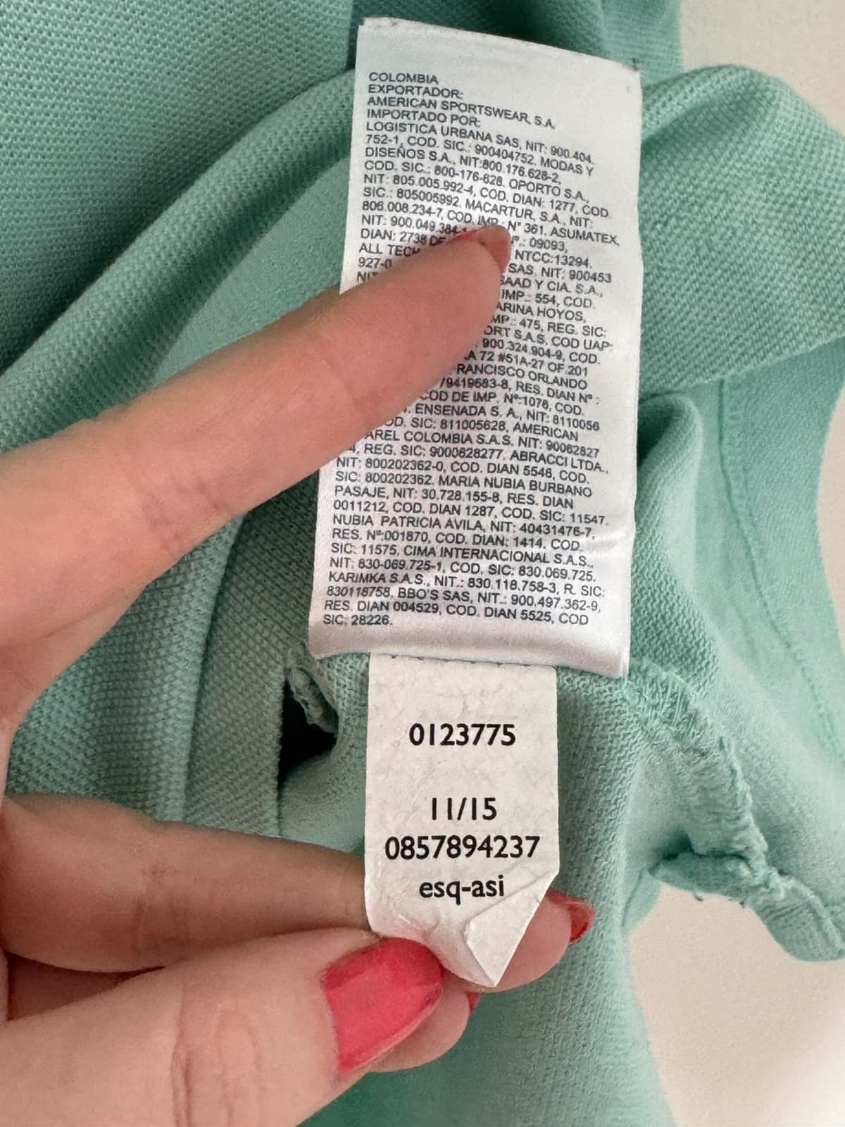 Πόλο Tommy Hilfiger 40s two ply cotton χρώμα aqua μέγεθος M - FP260240 - Φωτογραφία 6/8