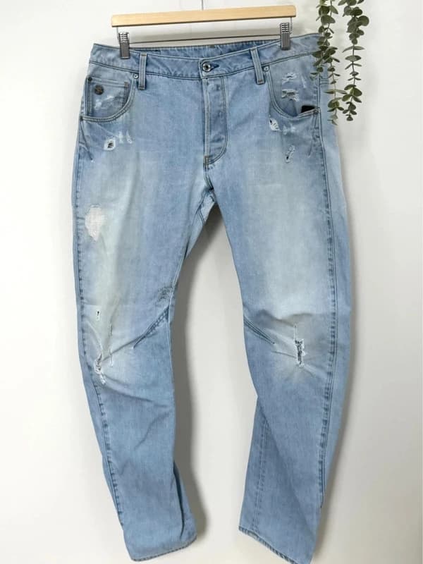 Repaistut G-Star Raw ARC 3D Slim -farkut, vaaleansininen, koko W36 L32 - Kuva 2/15