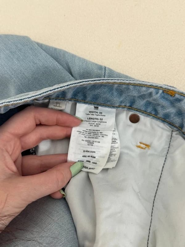 Repaistut G-Star Raw ARC 3D Slim -farkut, vaaleansininen, koko W36 L32 - Kuva 11/15