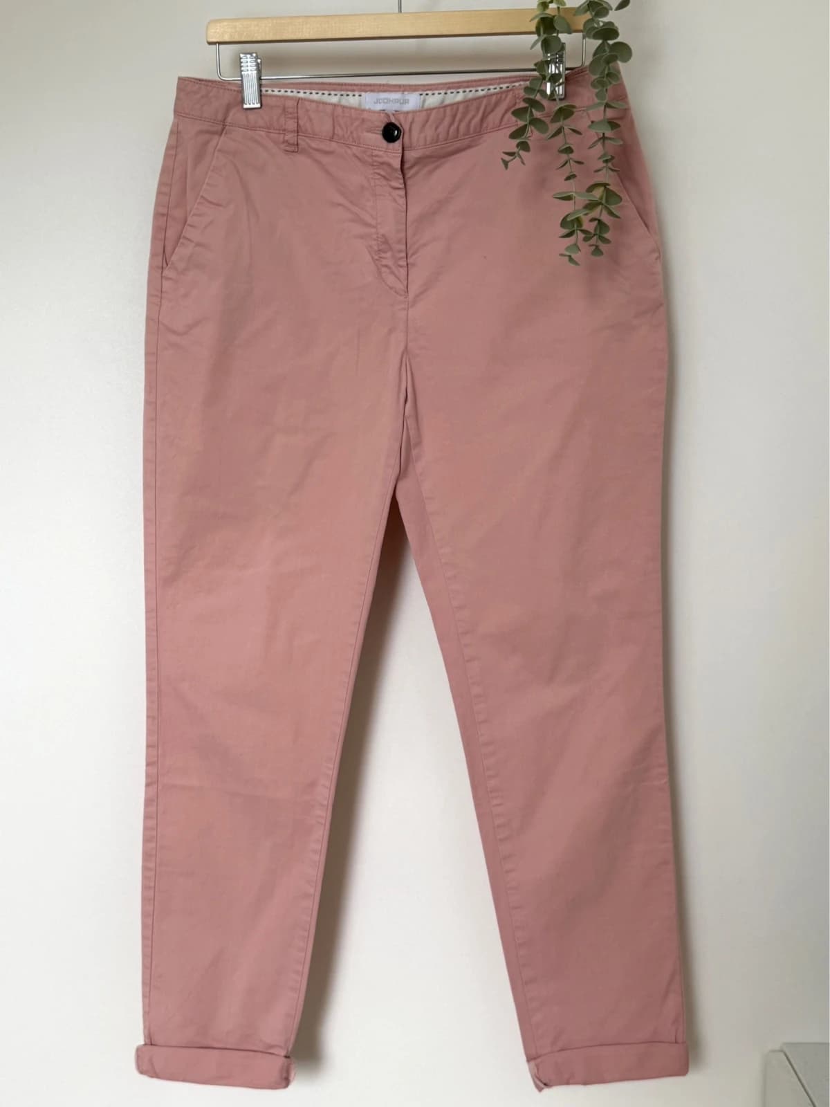 Pantalon chino Jodhpur rose poudré coupe cigarette taille 42/L - Photo 2/11