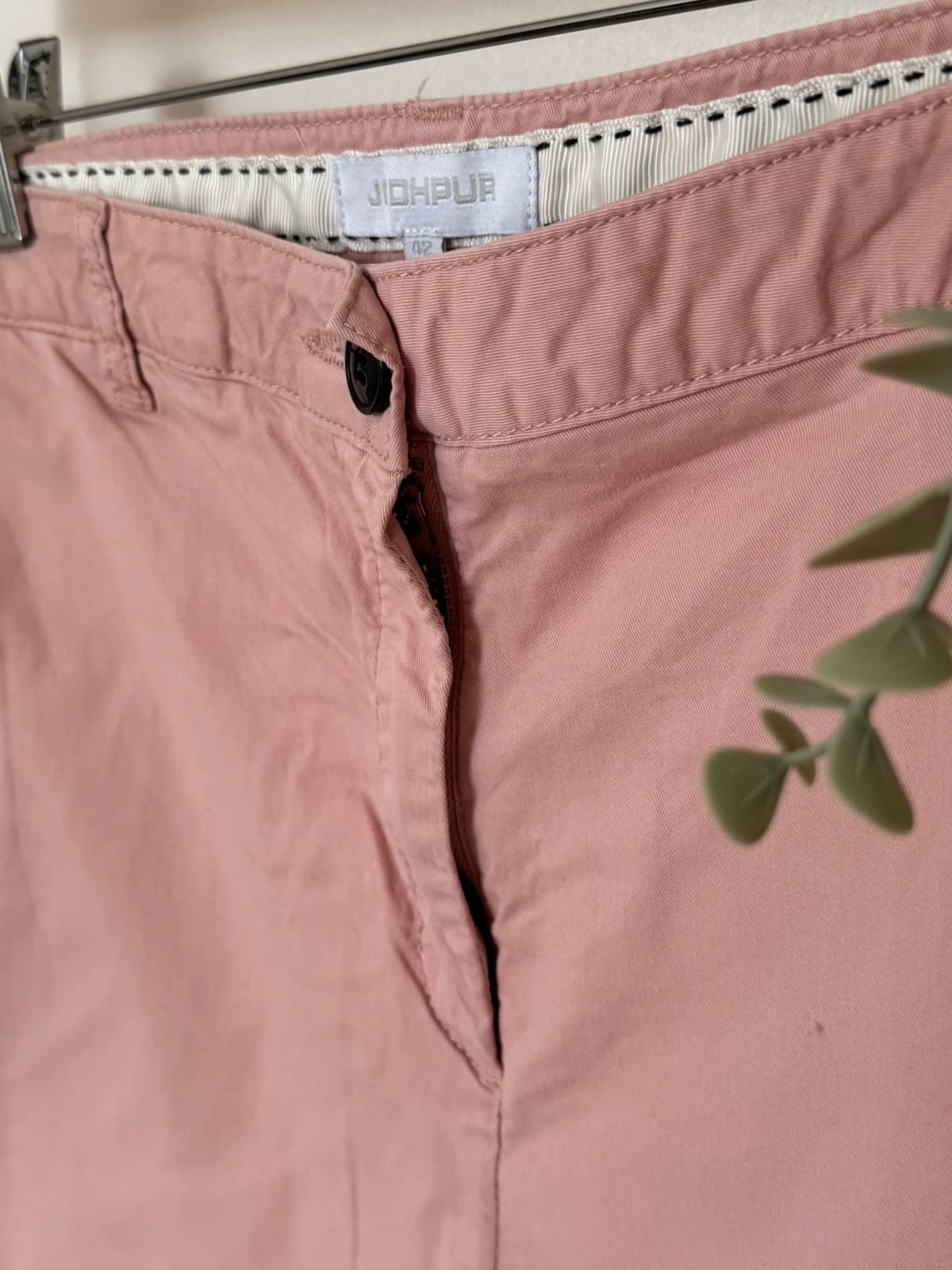 Pantalon chino Jodhpur rose poudré coupe cigarette taille 42/L - Photo 5/11