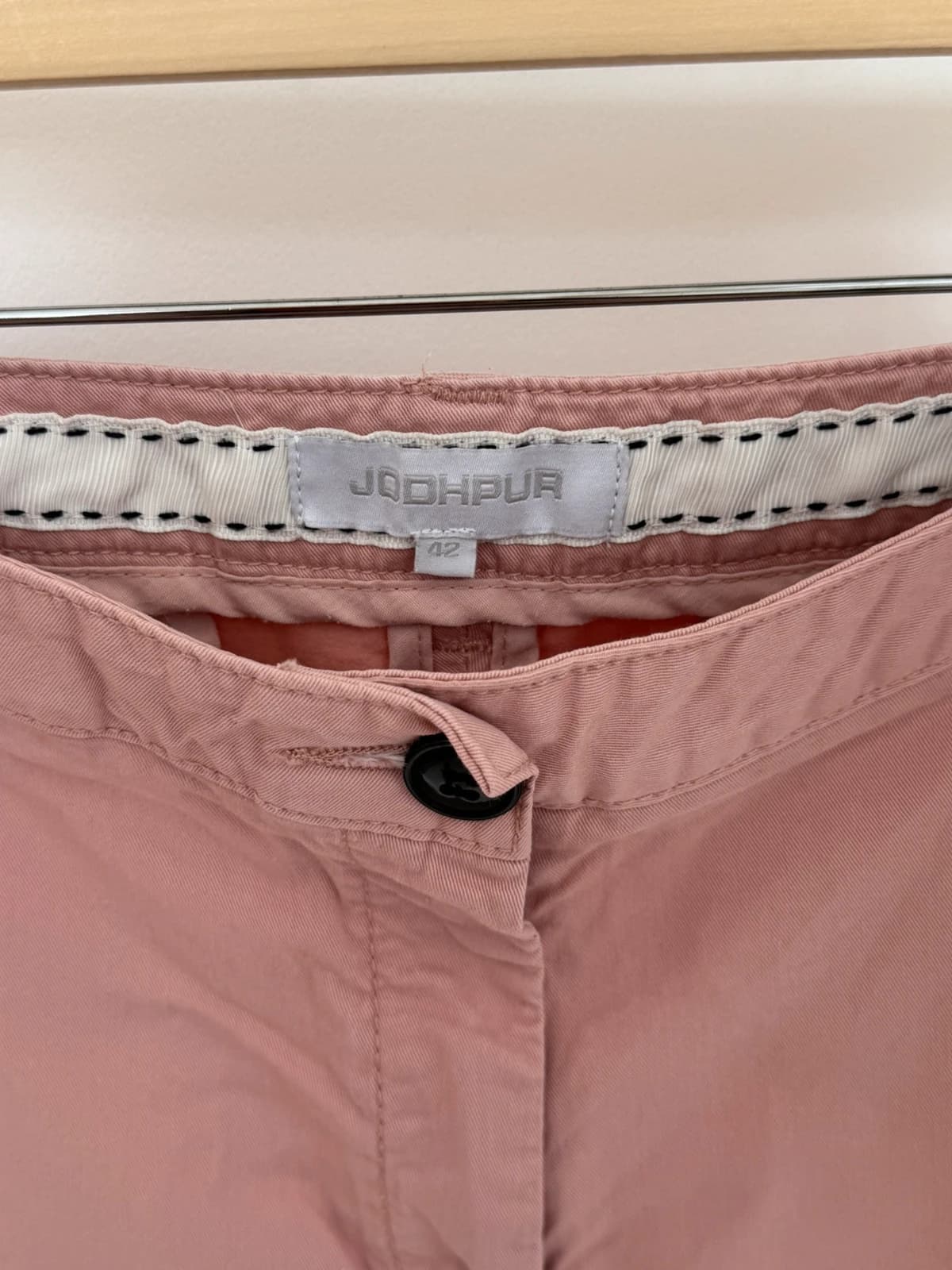Pantalon chino Jodhpur rose poudré coupe cigarette taille 42/L - Photo 6/11