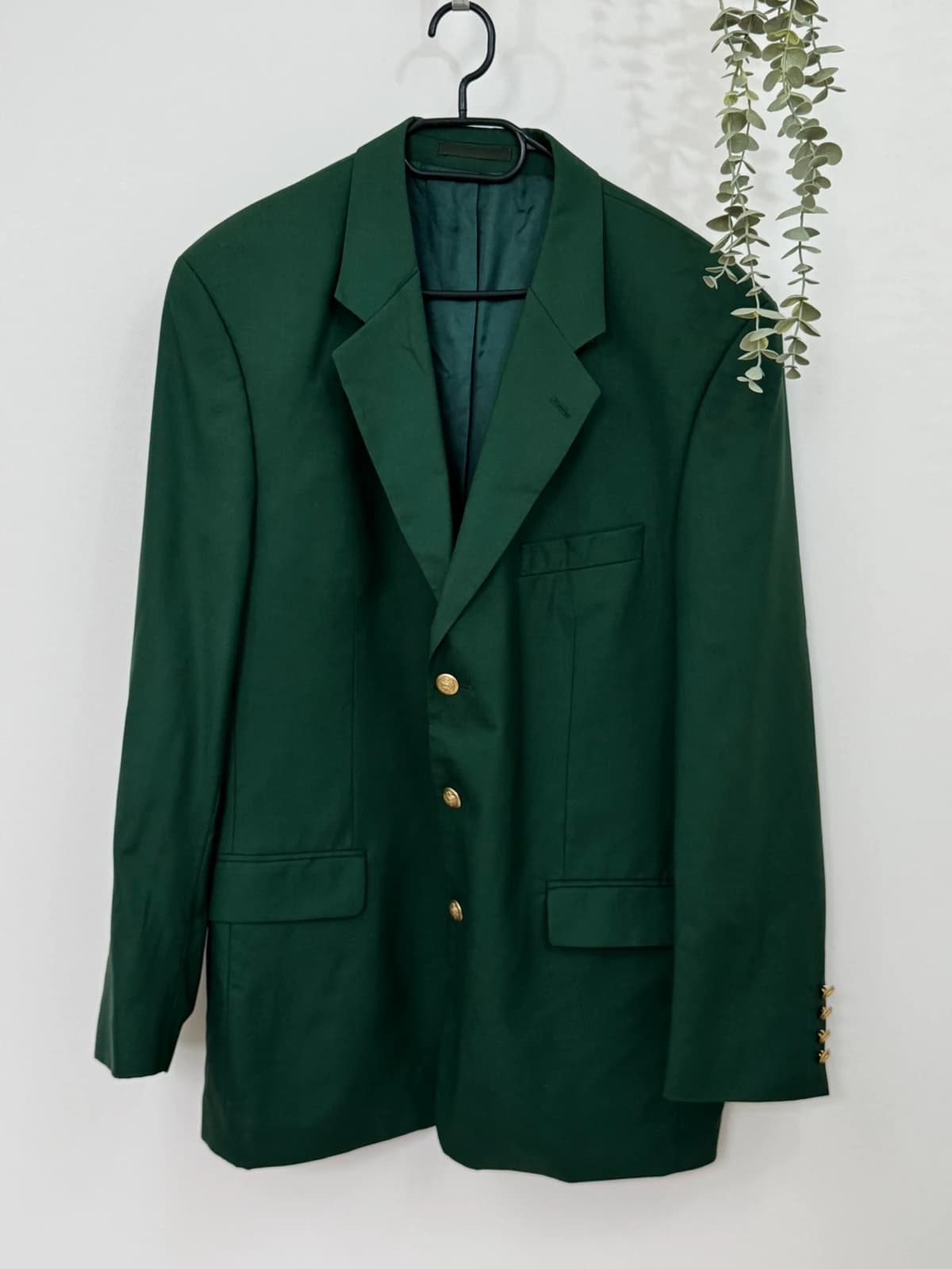 Blazer Cyrillus vert sapin en laine boutons dorés taille 54/XXL - Photo 2/7