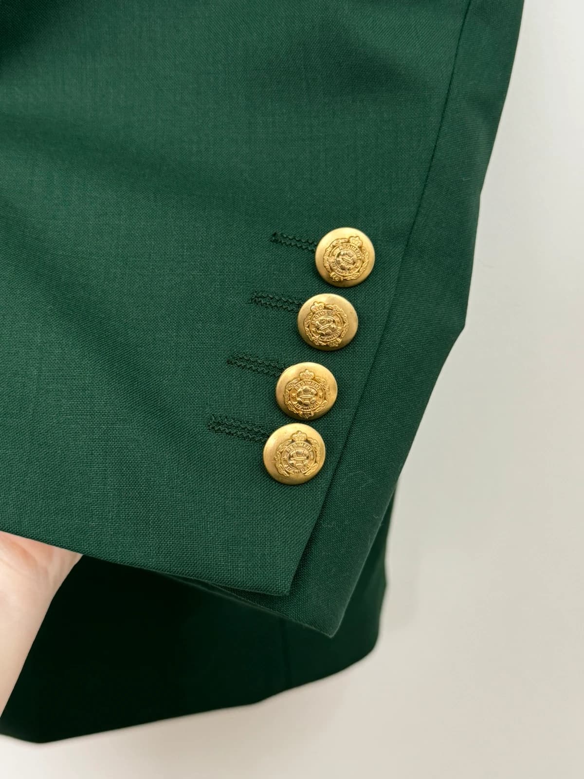 Blazer Cyrillus vert sapin en laine boutons dorés taille 54/XXL - Photo 3/7
