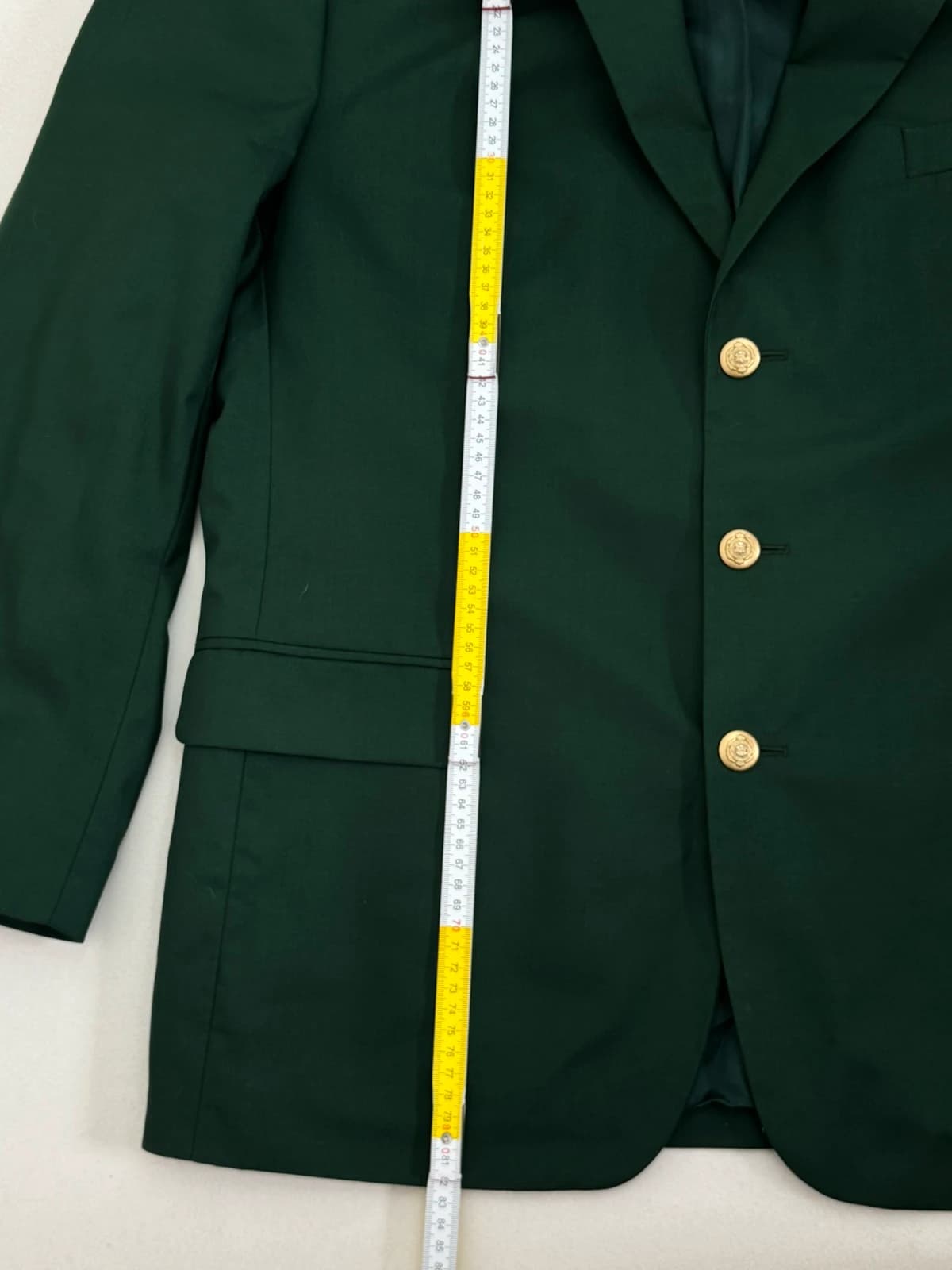 Blazer Cyrillus vert sapin en laine boutons dorés taille 54/XXL - Photo 7/7