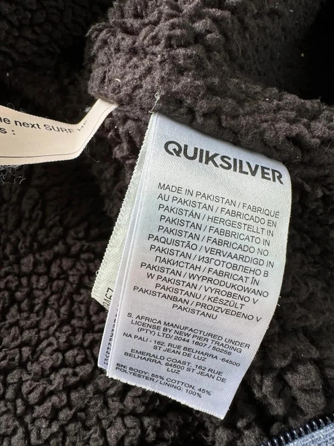 Quiksilver blue fleece full zip jacket - Photo 6/6