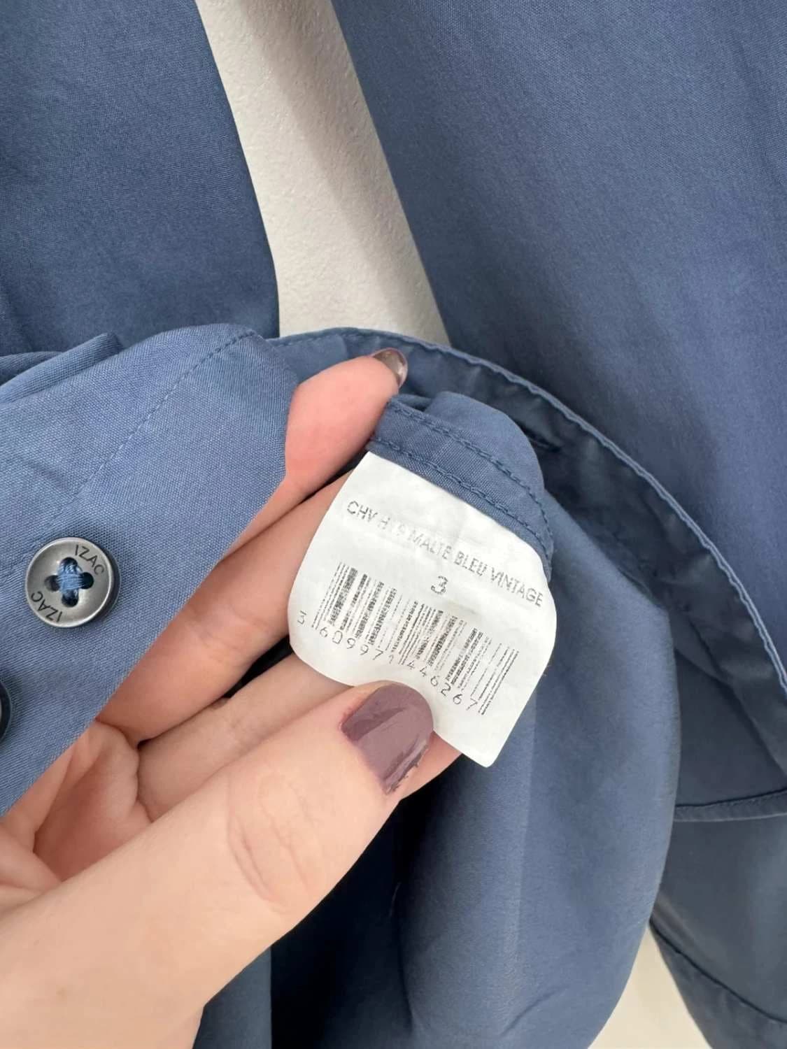 Slim-Fit-Stretchhemd IZAC stahlblau Größe 39/40 - SC260119 - Foto 6/7