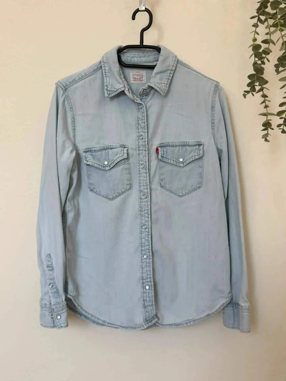 Džínová košile Levi's western ze světle modrého denimu, velikost XS – fotka 2/9