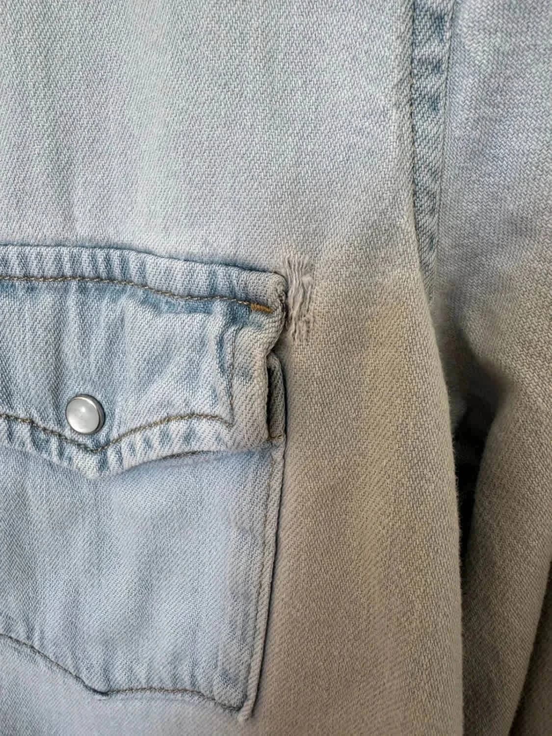 Džínová košile Levi's western ze světle modrého denimu, velikost XS – fotka 4/9