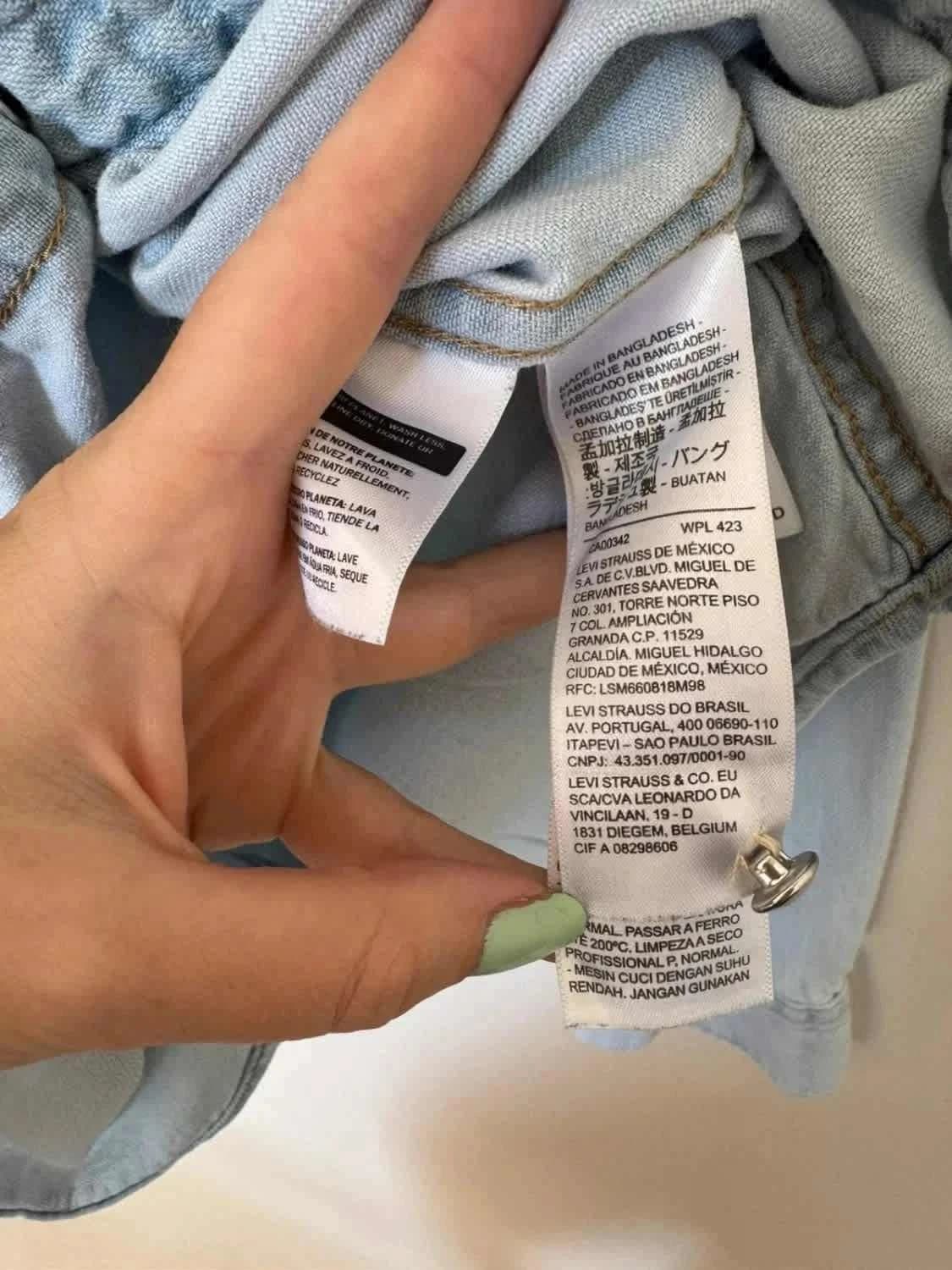 Džínová košile Levi's western ze světle modrého denimu, velikost XS – fotka 8/9