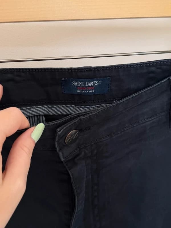 Pantalón chino Saint James azul marino talla W36 - Foto 4/7