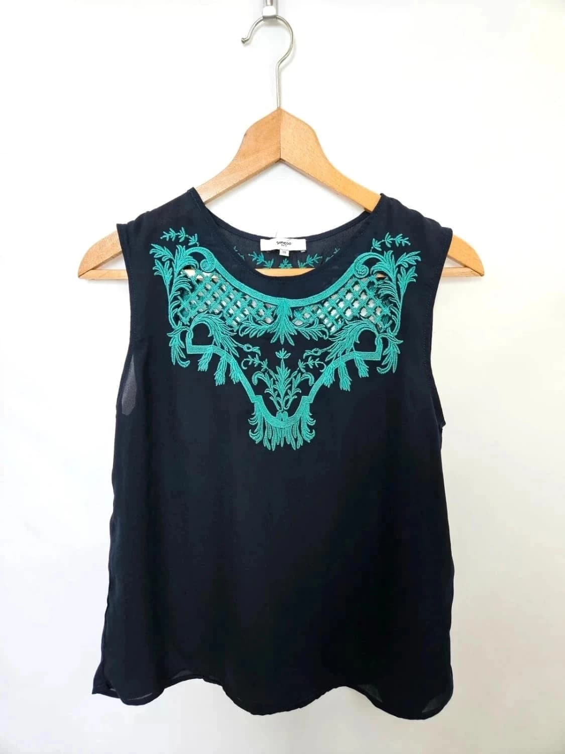 Suncoo blue vest with patterns size 38 - Photo 2/7