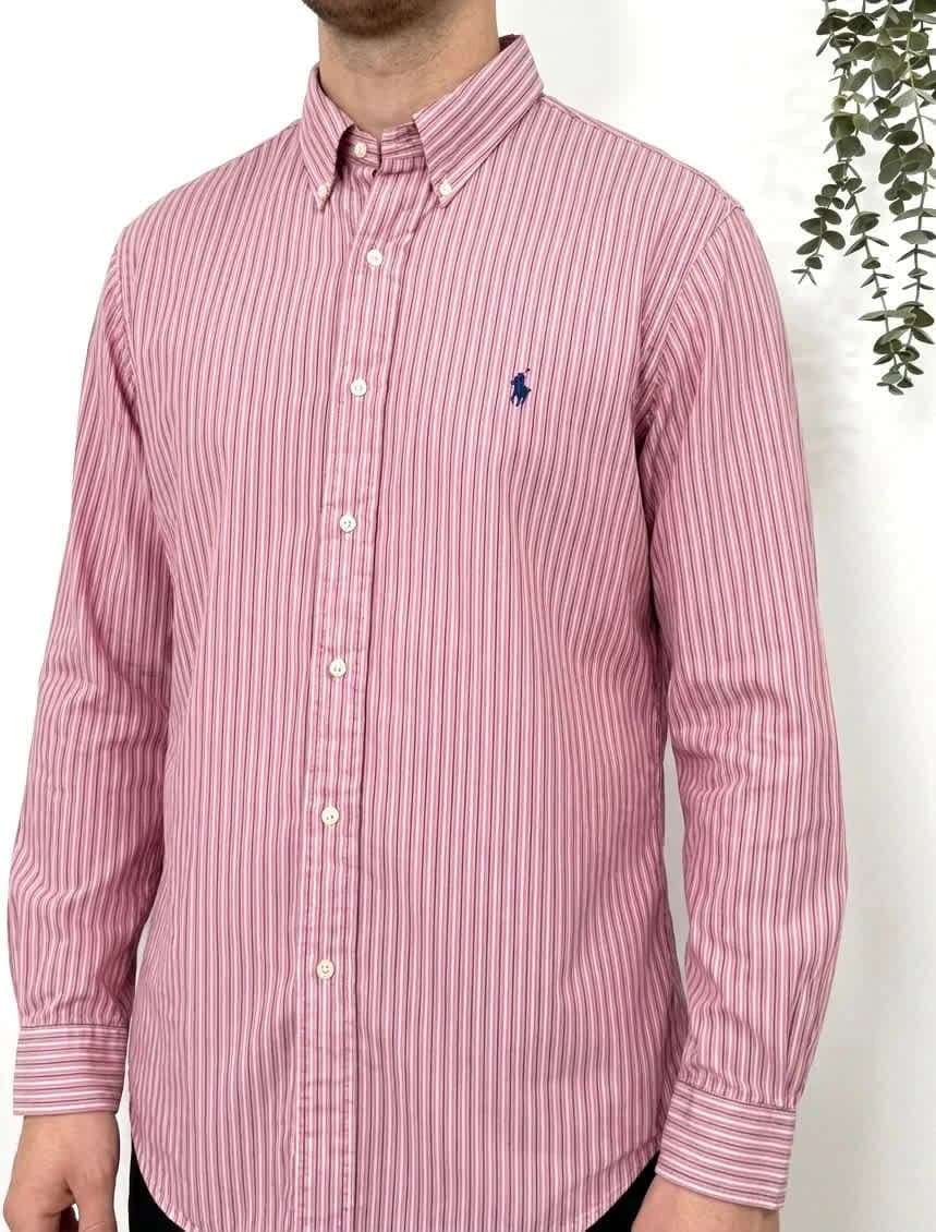 Striped Polo Ralph Lauren shirt pink Custom Fit size XL 43 - FP260160 - Photo 1/9