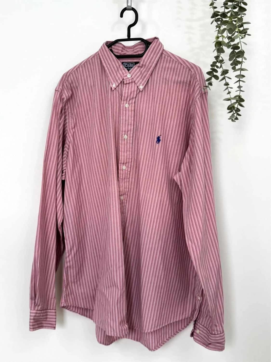 Striped Polo Ralph Lauren shirt pink Custom Fit size XL 43 - FP260160 - Photo 2/9