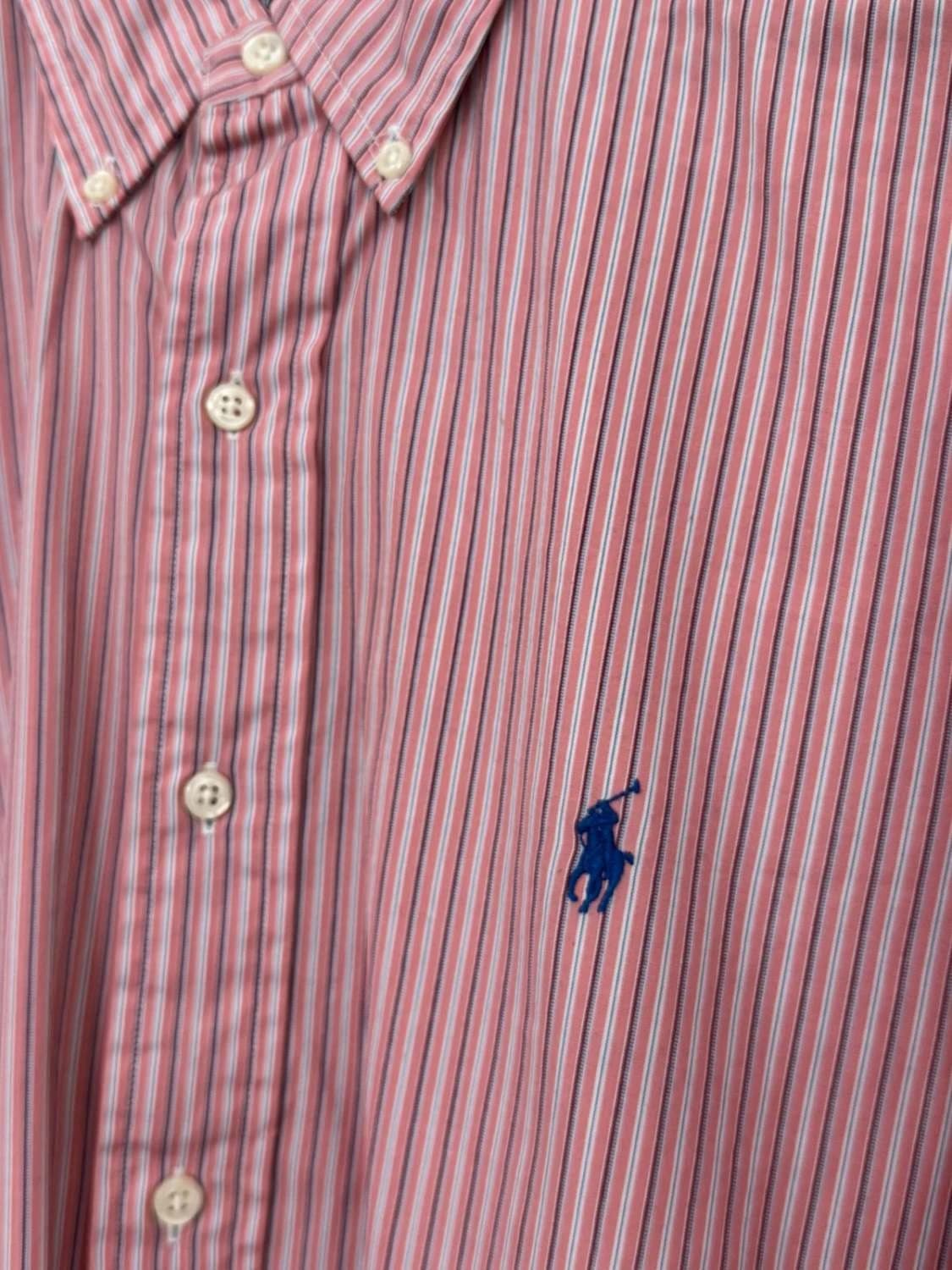 Striped Polo Ralph Lauren shirt pink Custom Fit size XL 43 - FP260160 - Photo 3/9