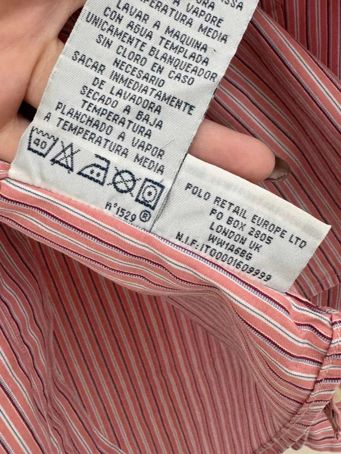 Striped Polo Ralph Lauren shirt pink Custom Fit size XL 43 - FP260160 - Photo 8/9