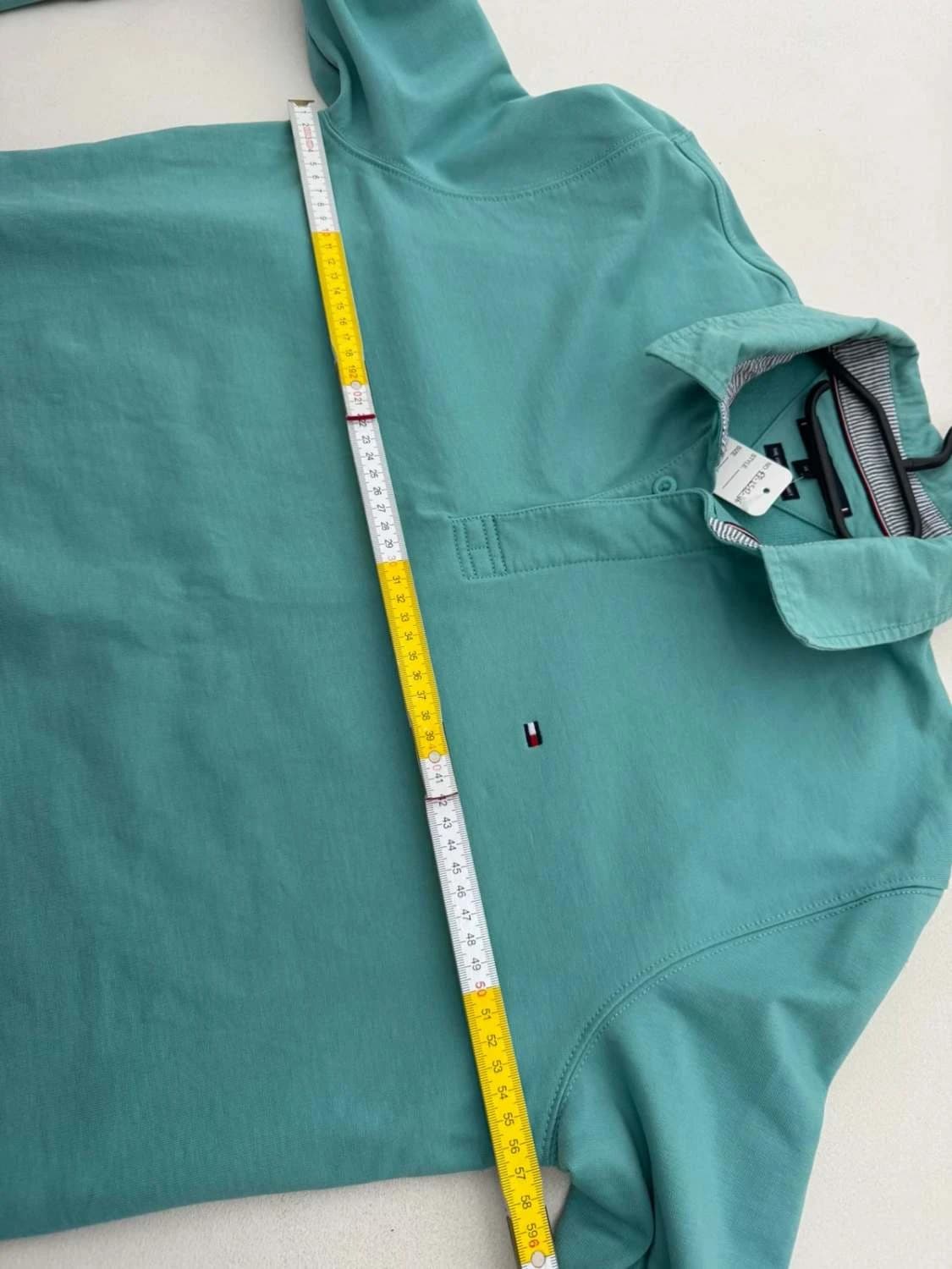 Tommy Hilfiger turkuaz uzun kollu rugby polo, The 1985 Shirt, XL beden - FP251246 - Fotoğraf 8/8