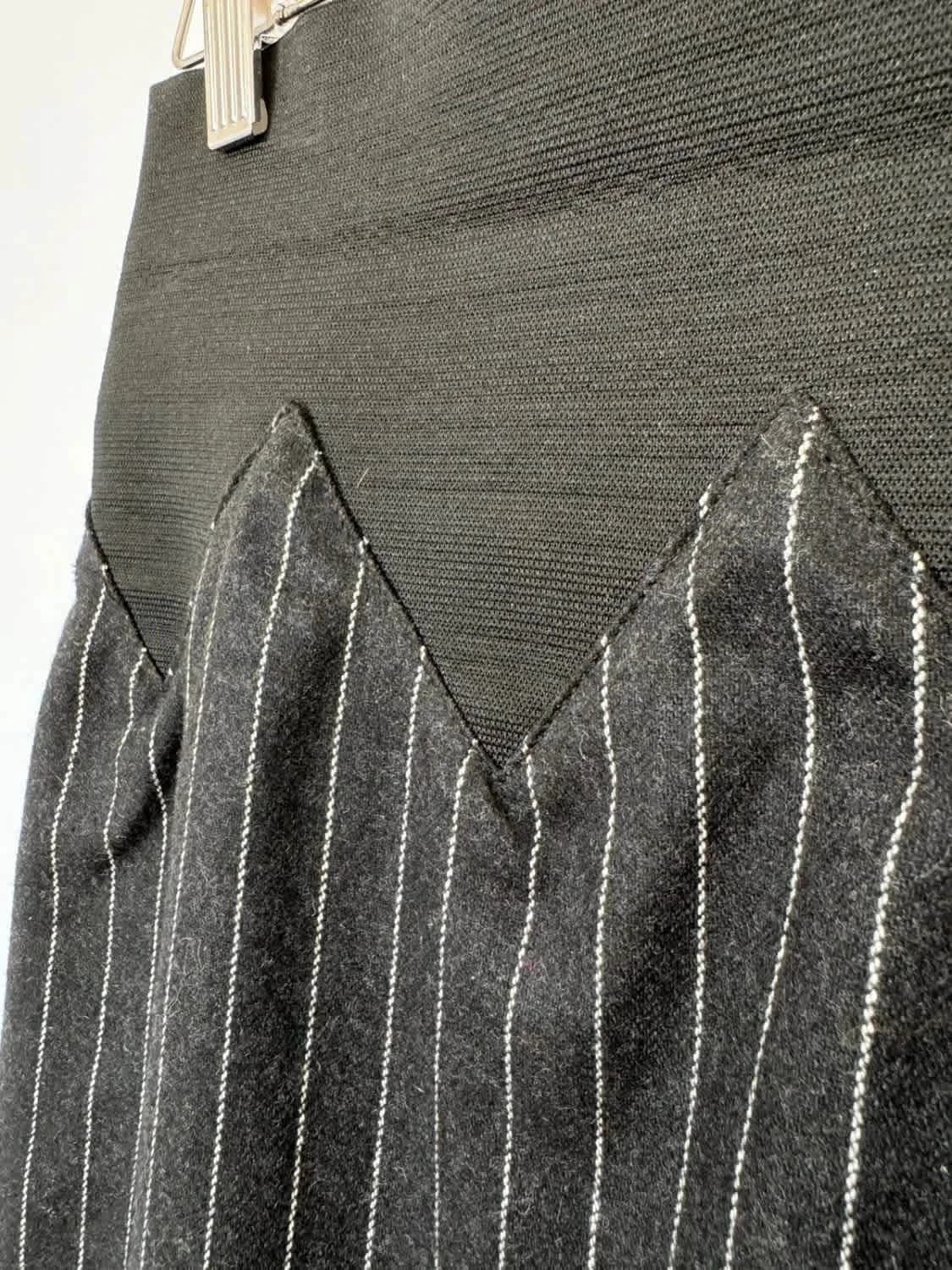 Elastisk stripete skjørt i ull fra Jean Paul Gaultier størrelse 38 - Bilde 7/9