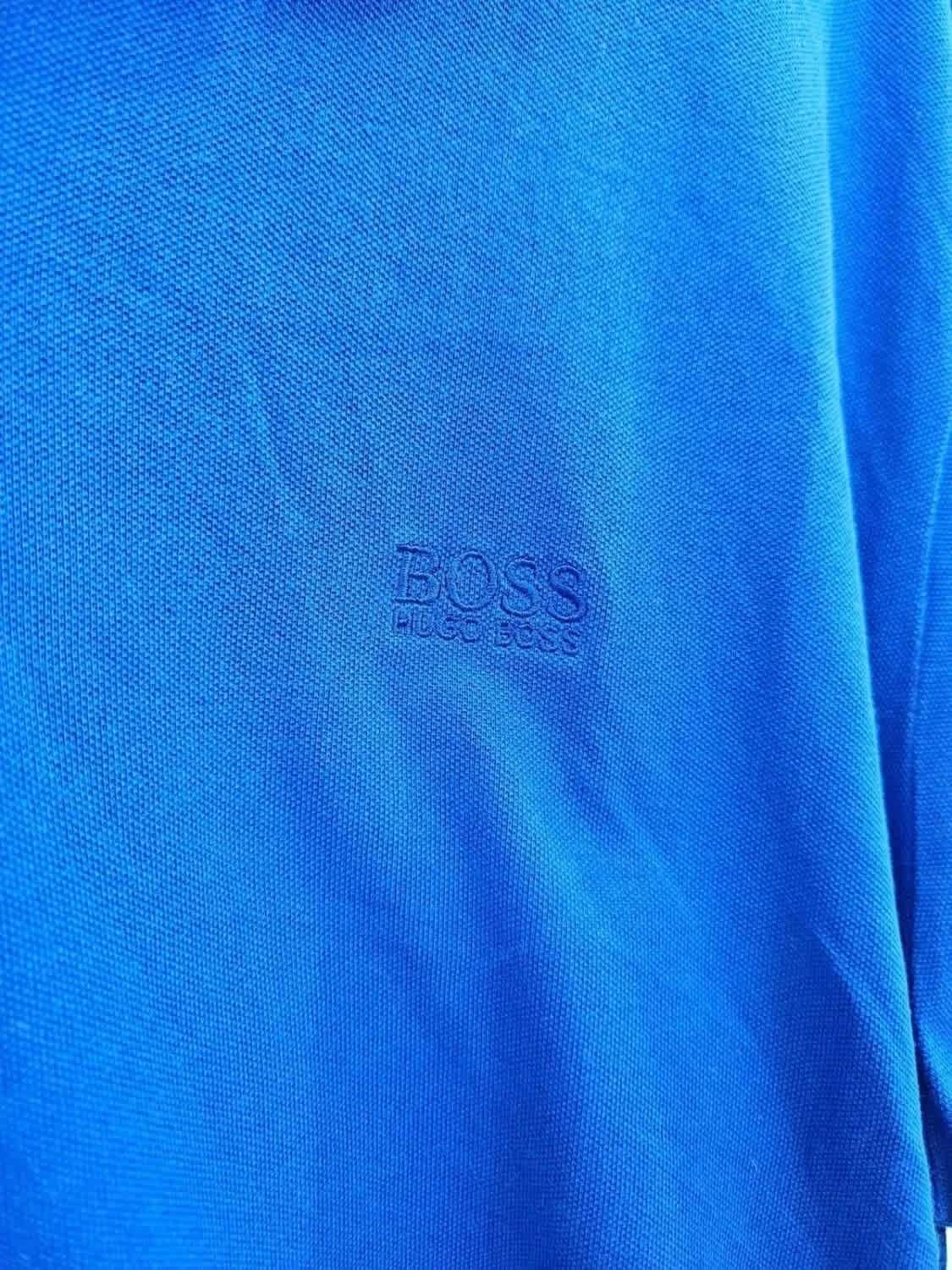 Mėlynas Hugo Boss polo marškinėliai su išsiuvu logotipu, dydis XXL – nuotrauka 4/8