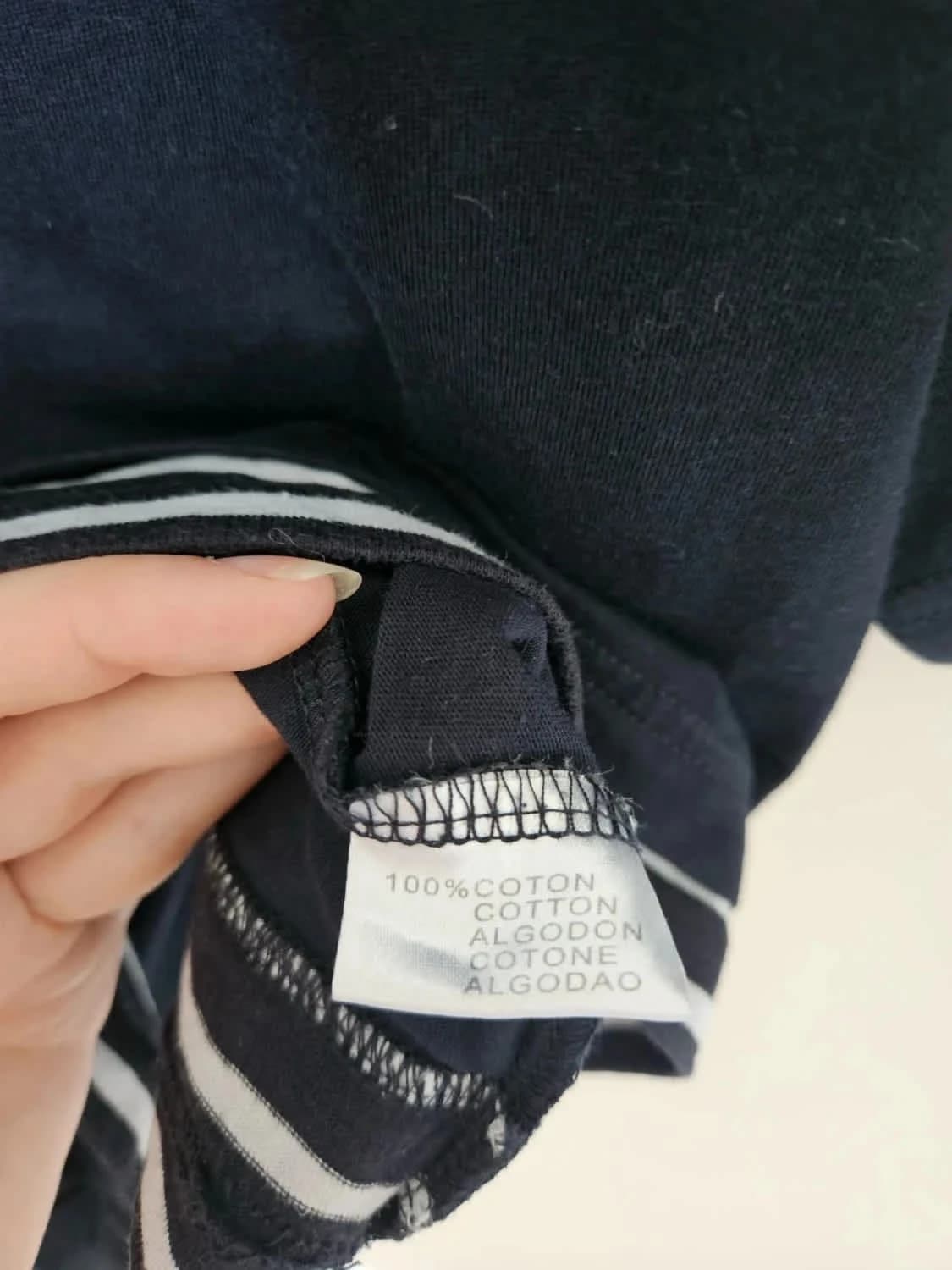 T-shirt bleu marine Grand Voile col marinière taille M - Photo 4/5