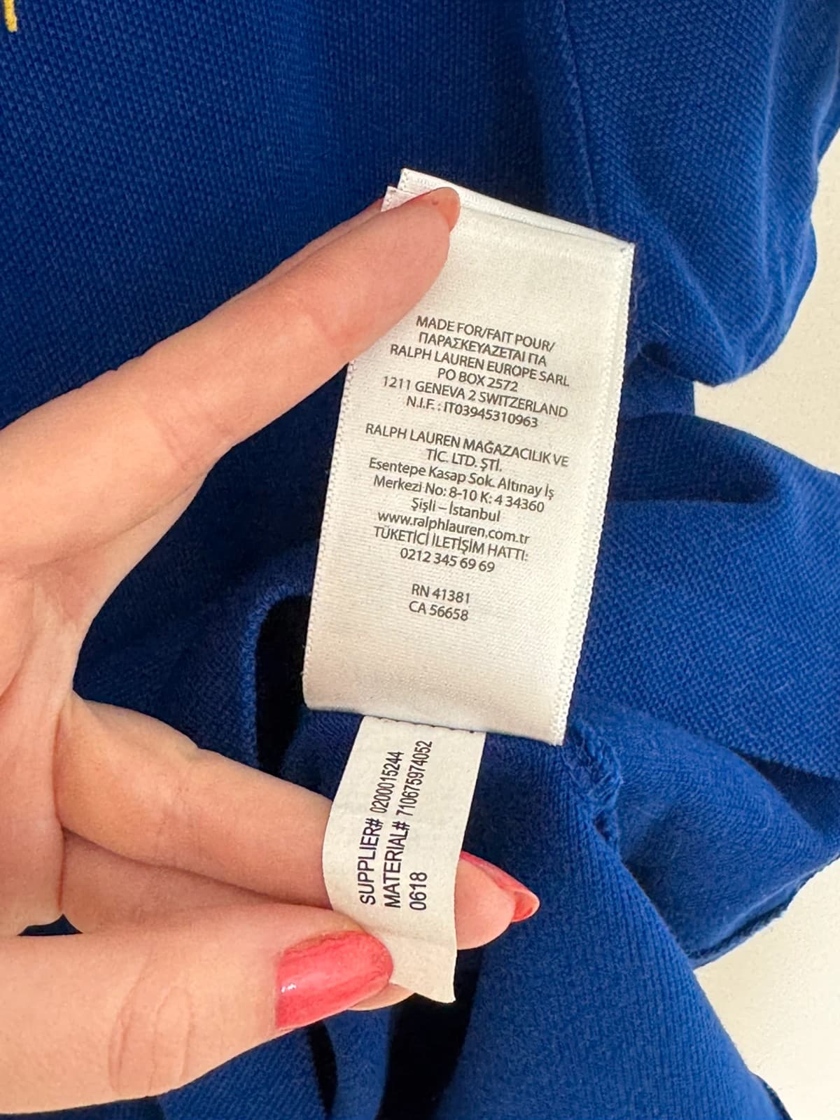Polo piké Ralph Lauren elektricky modré custom slim fit velikost M - FP260216 – fotka 7/8