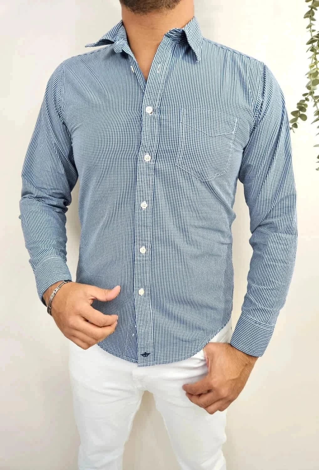 Chemise vichy bleue Dockers taille M - Photo 1/8