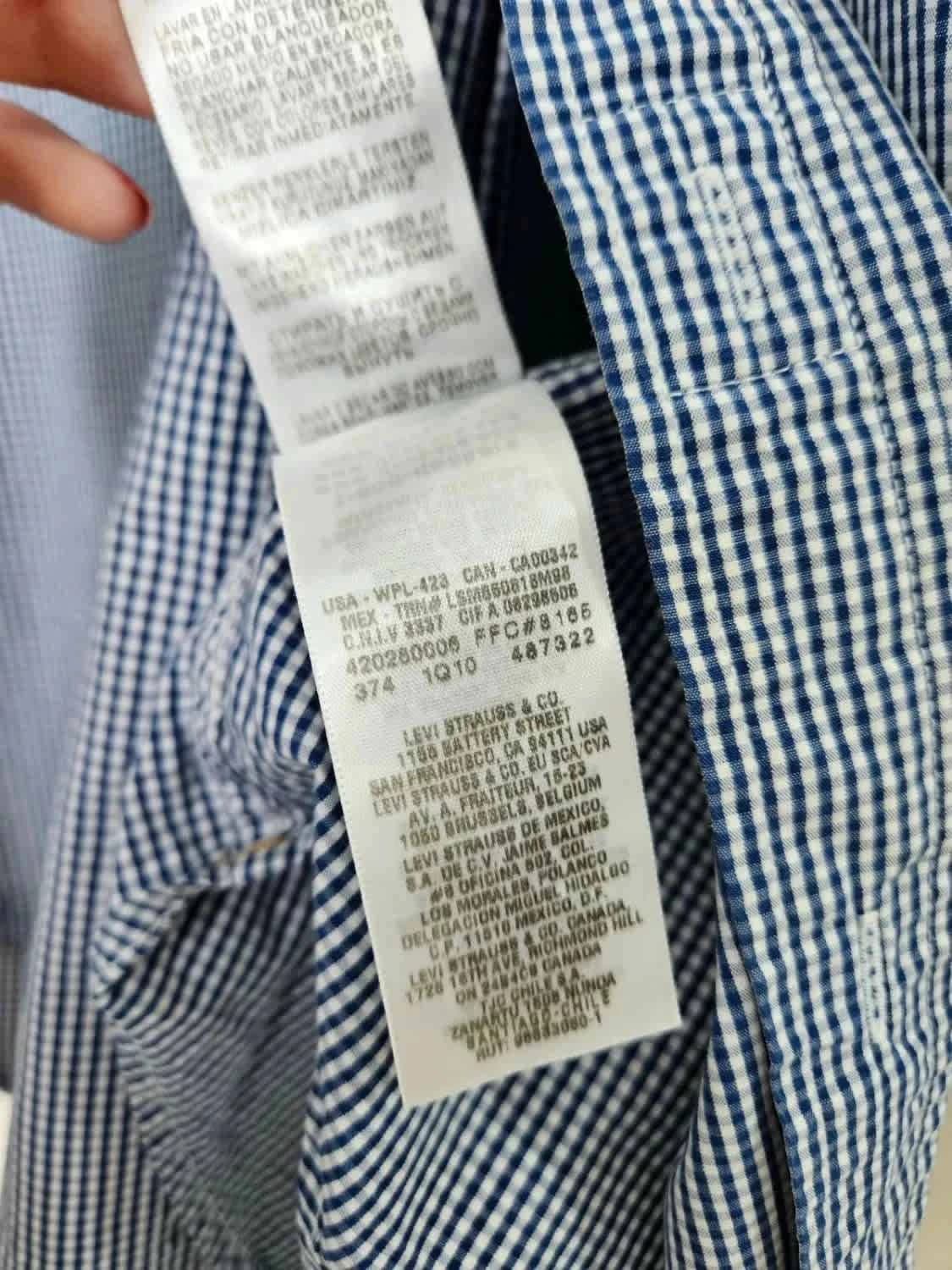Chemise vichy bleue Dockers taille M - Photo 8/8