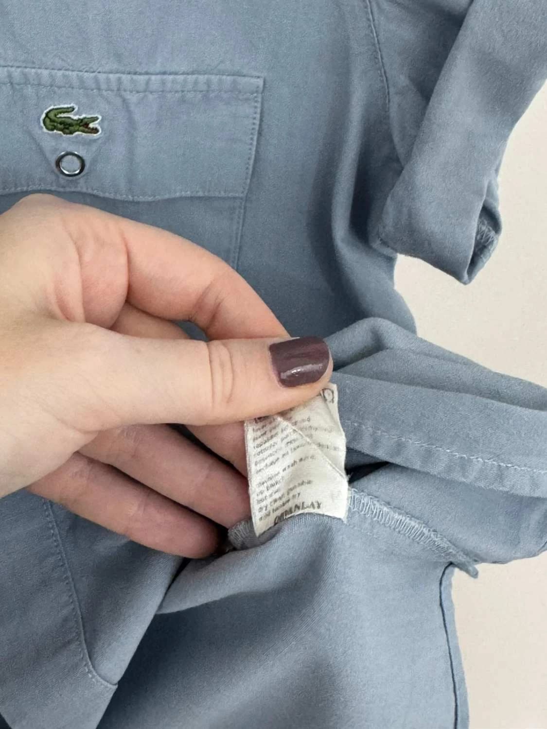 Chemise manches courtes Lacoste bleu gris poches taille 40 - FP260182 - Photo 6/8